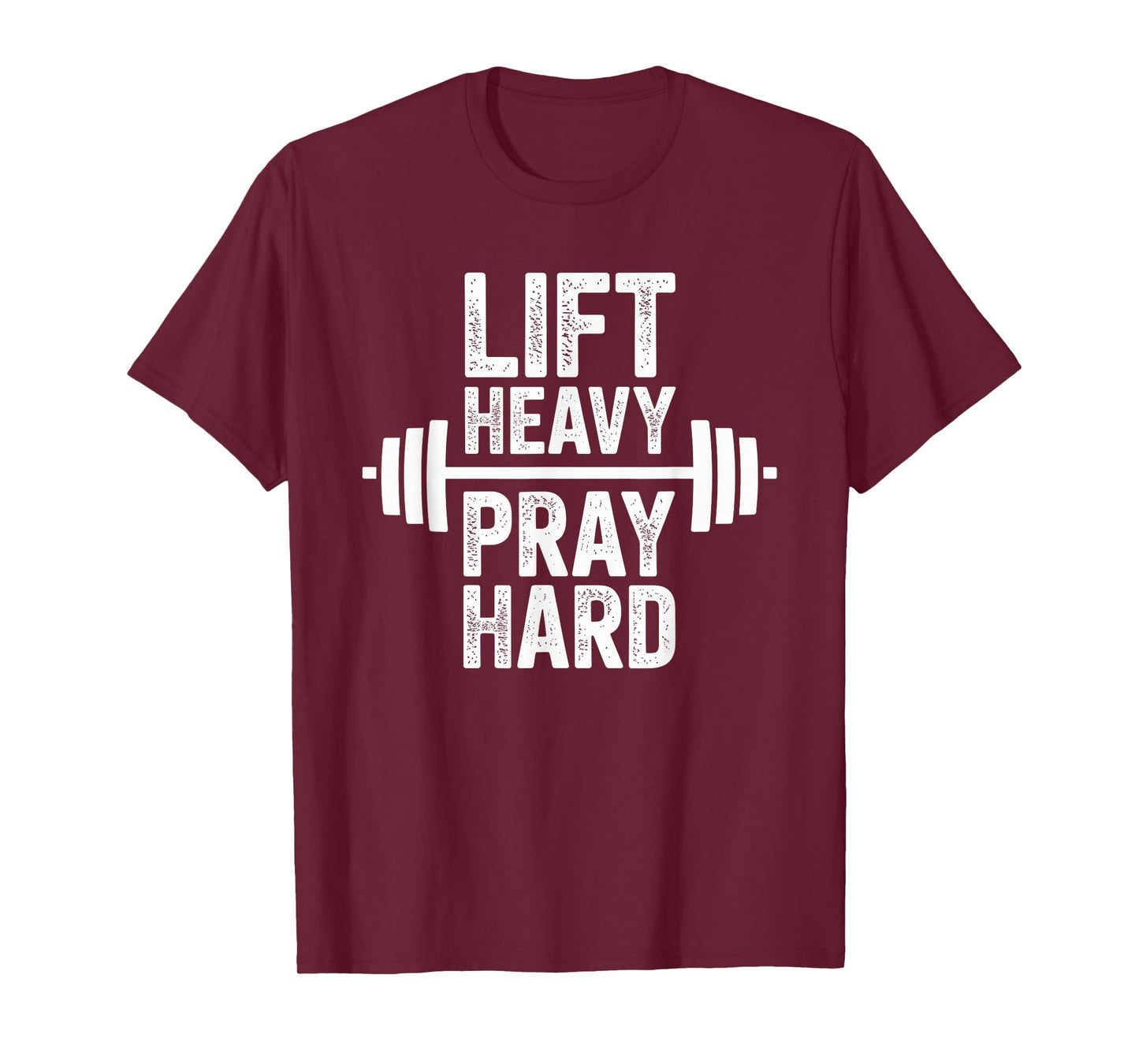 Lift Heavy Pray Hard Tshirt Gym Christian Gift Jesus Faith T-Shirt