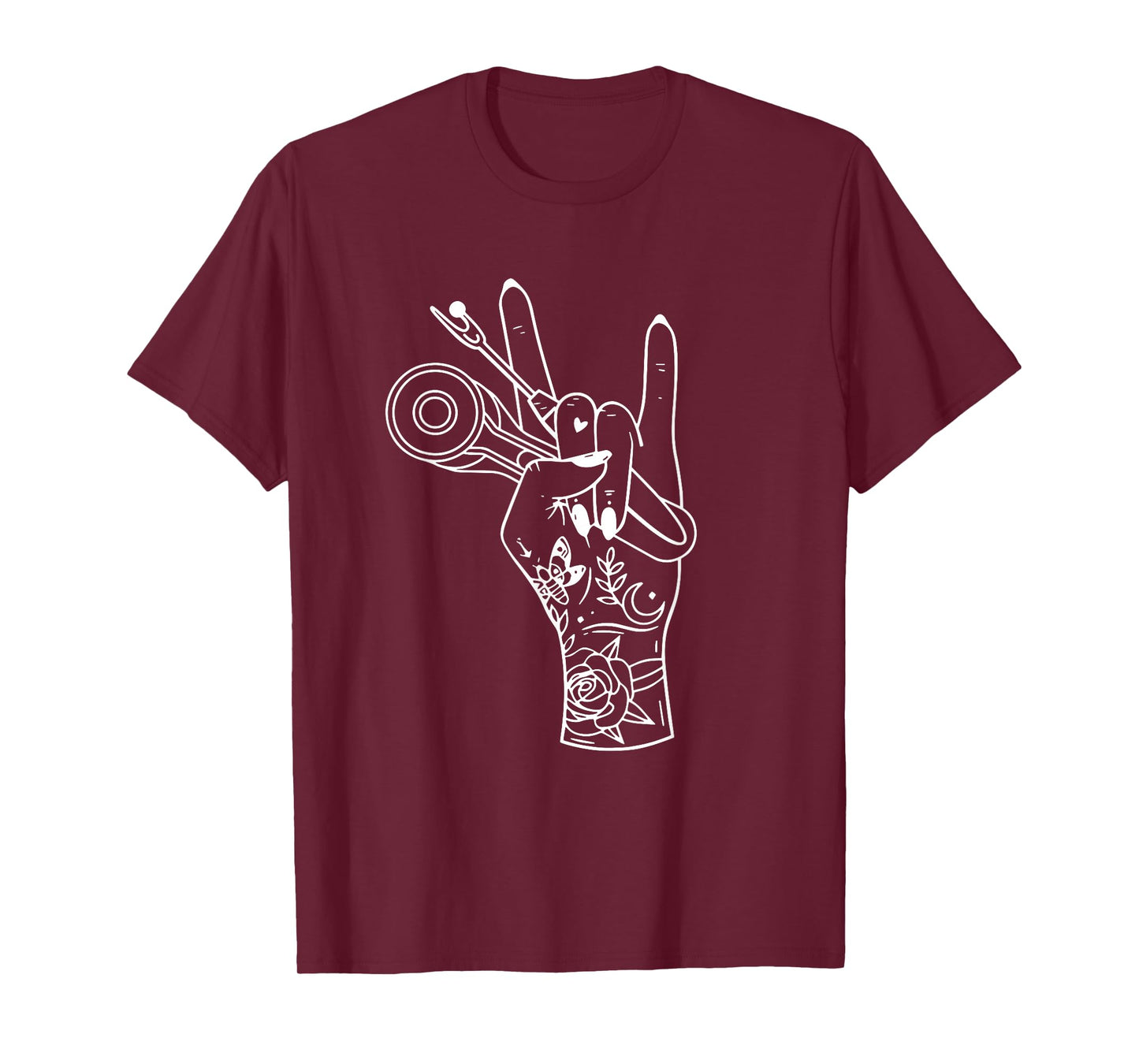 Tattooed Rock Hand Sewing Lovers Mom - Sewing Rock T-Shirt