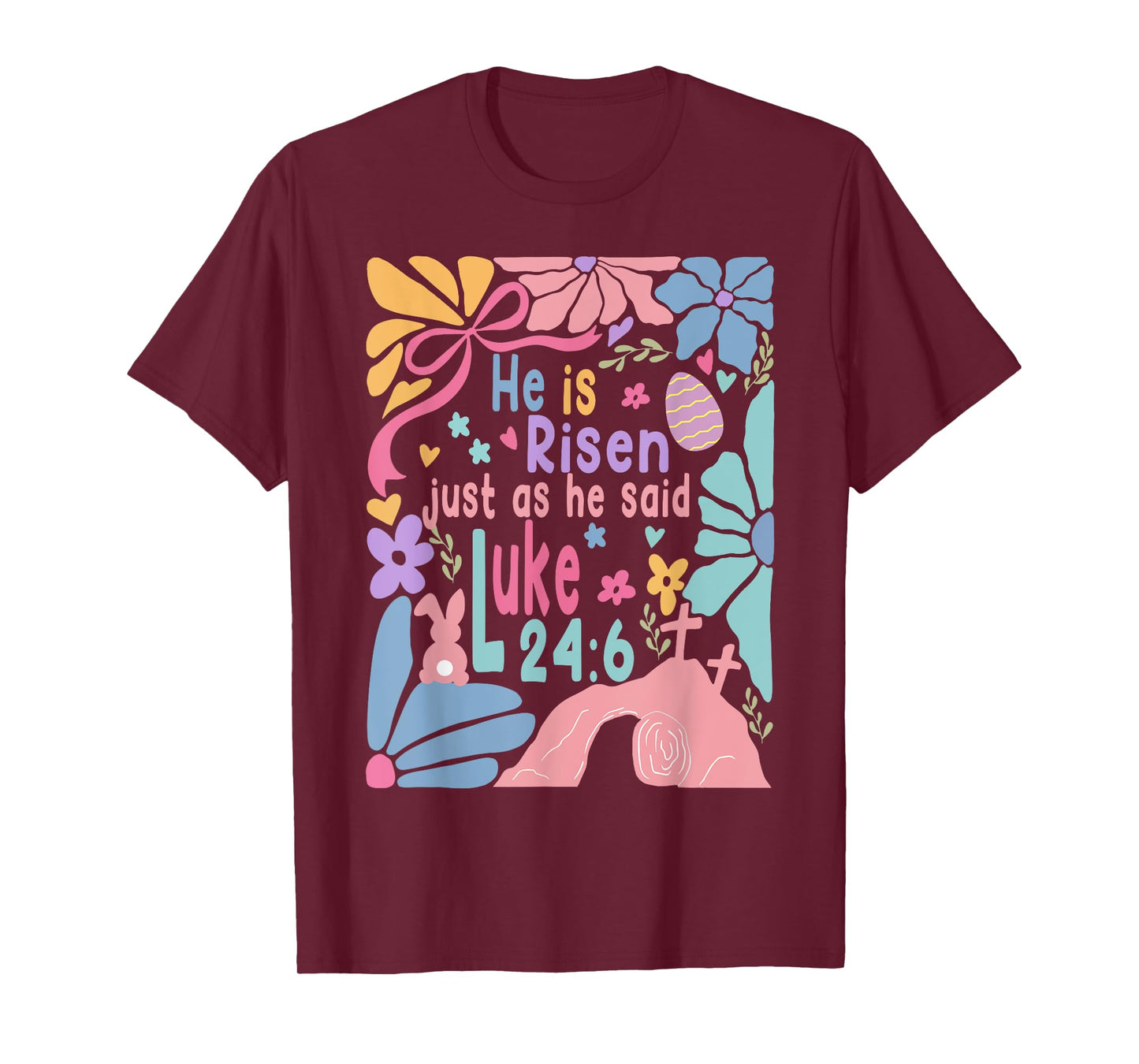 He Is Risen Just As He Said Christian Easter Bible Verse T-Shirt