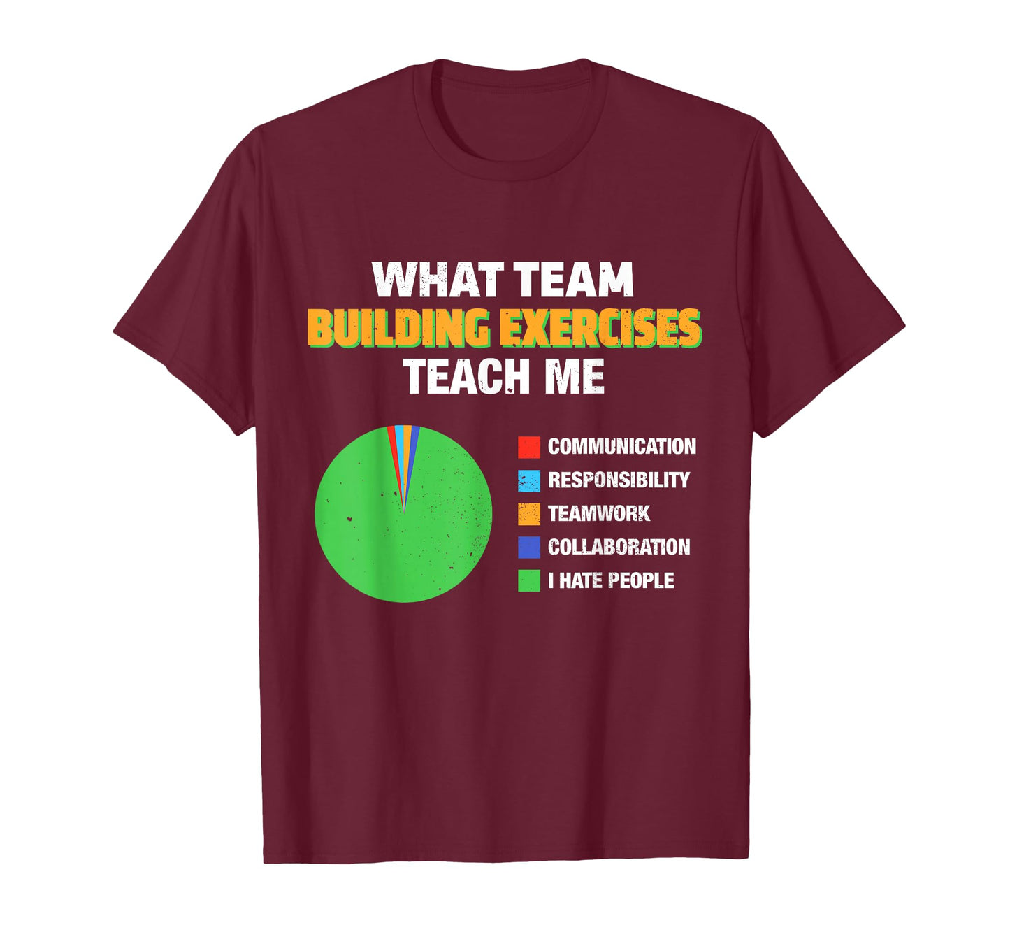 What Team Building Exercises Teach Me Communication Chart T-Shirt