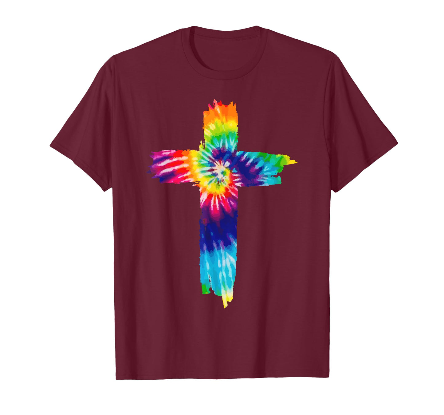 Cross Tie Dye Christian Jesus Hippie Bible Religious T-Shirt