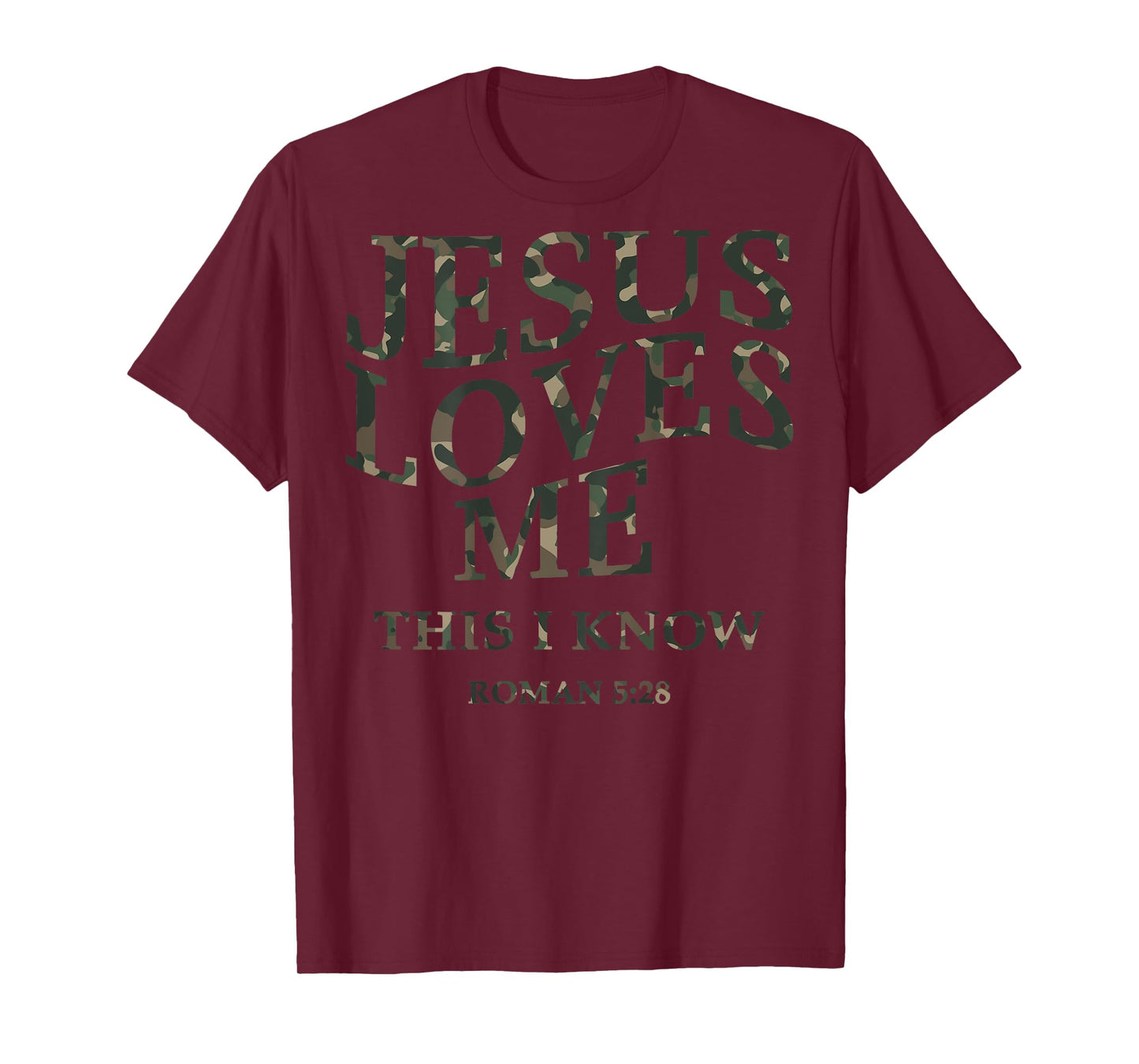 Camo Jesus Loves Me You Christian Youth Men God Son Brother T-Shirt
