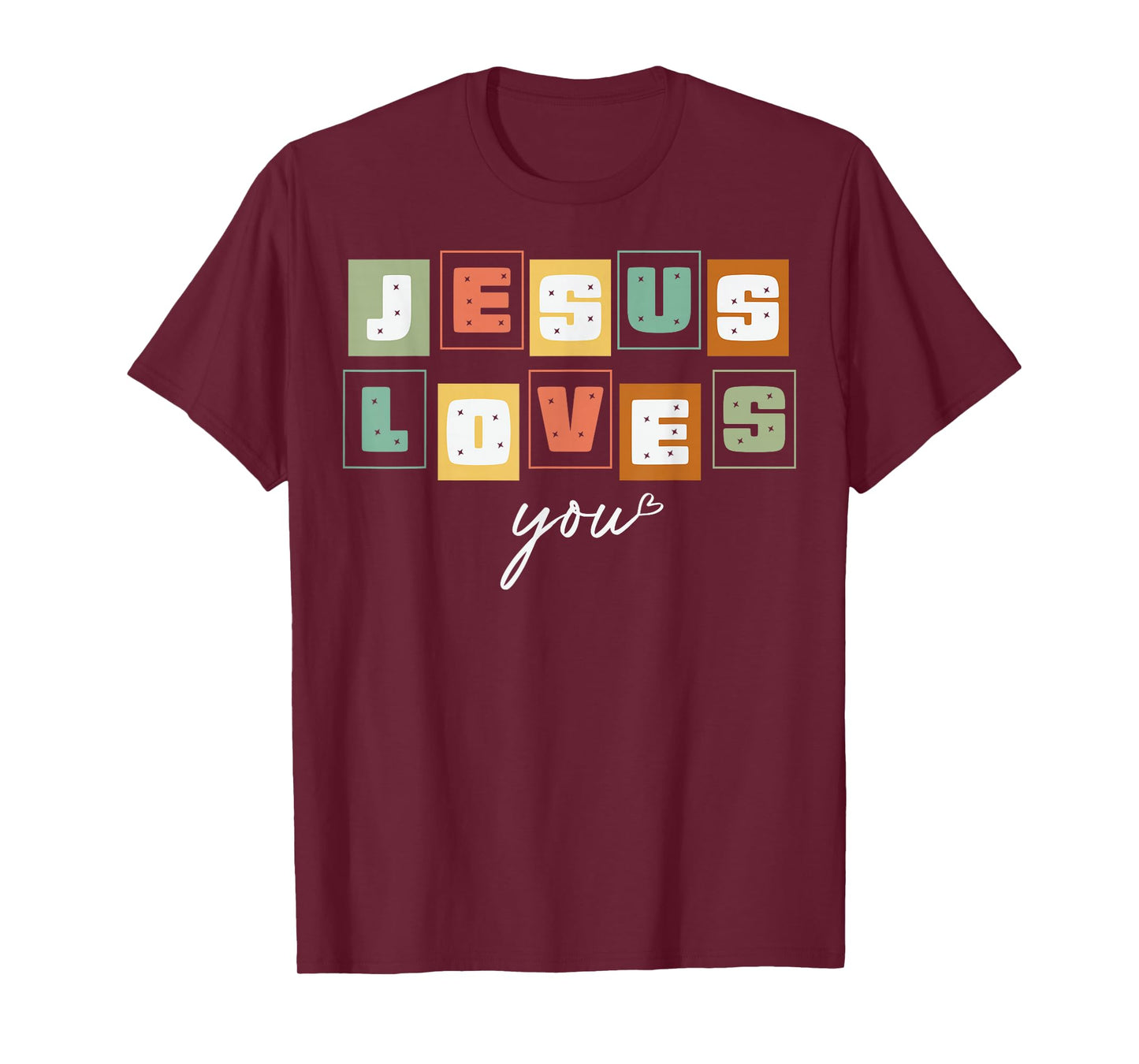 Jesus Loves You Christian Faith Retro Vintage T-Shirt
