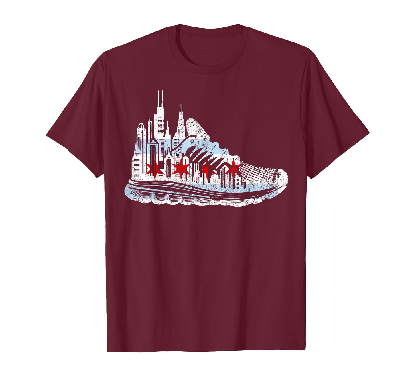 Chicago Runner Run Marathons Running Tee Jogger Motivational T-Shirt
