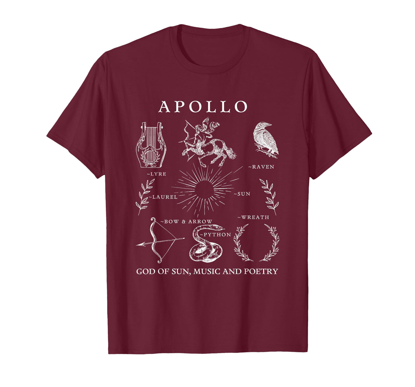 Apollo Greek Gods Light Academia Greek Mythology T-Shirt