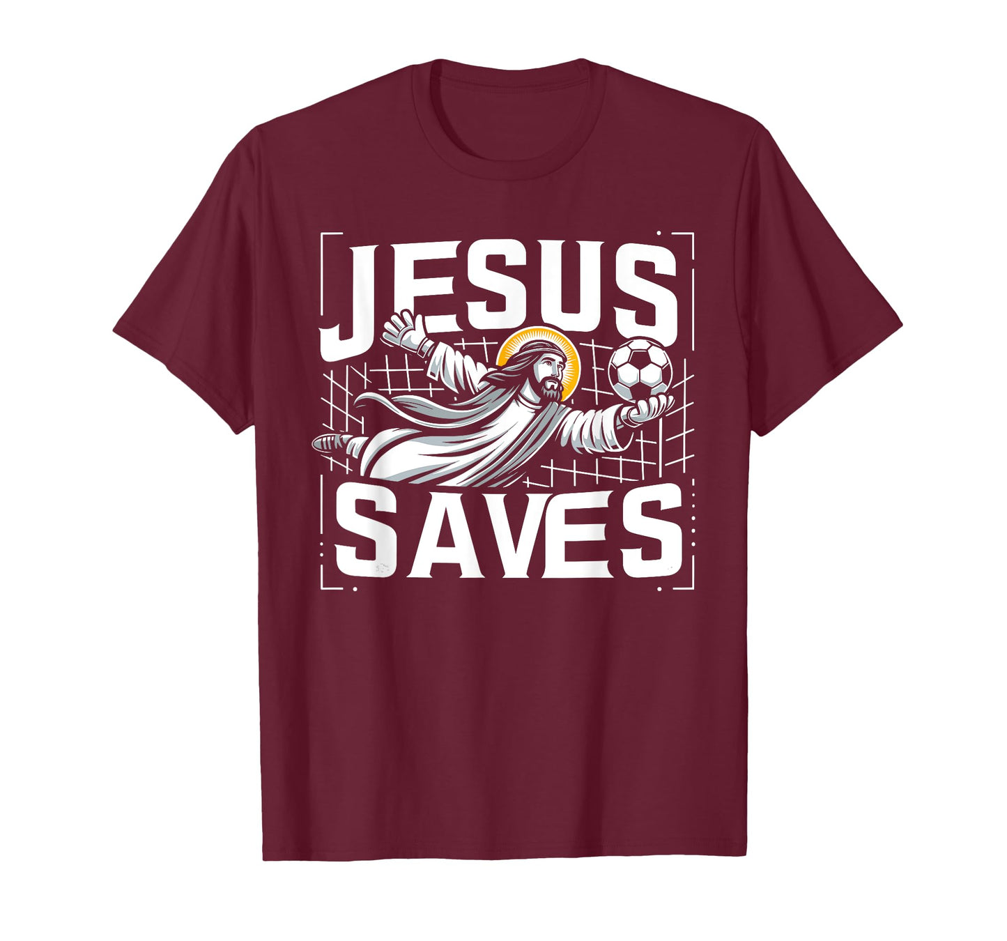 Vintage Jesus Saves Soccer Goalie T-Shirt