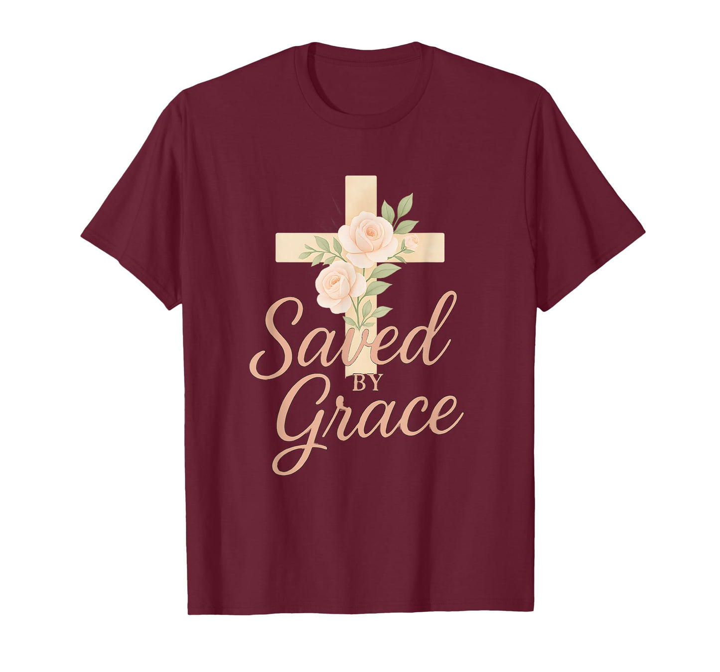 Faithterest Saved By Grace Christian Faith T-Shirt