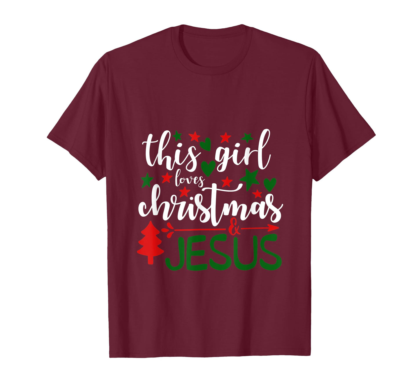 This Girls Loves Christmas and Jesus - Christian T-Shirt
