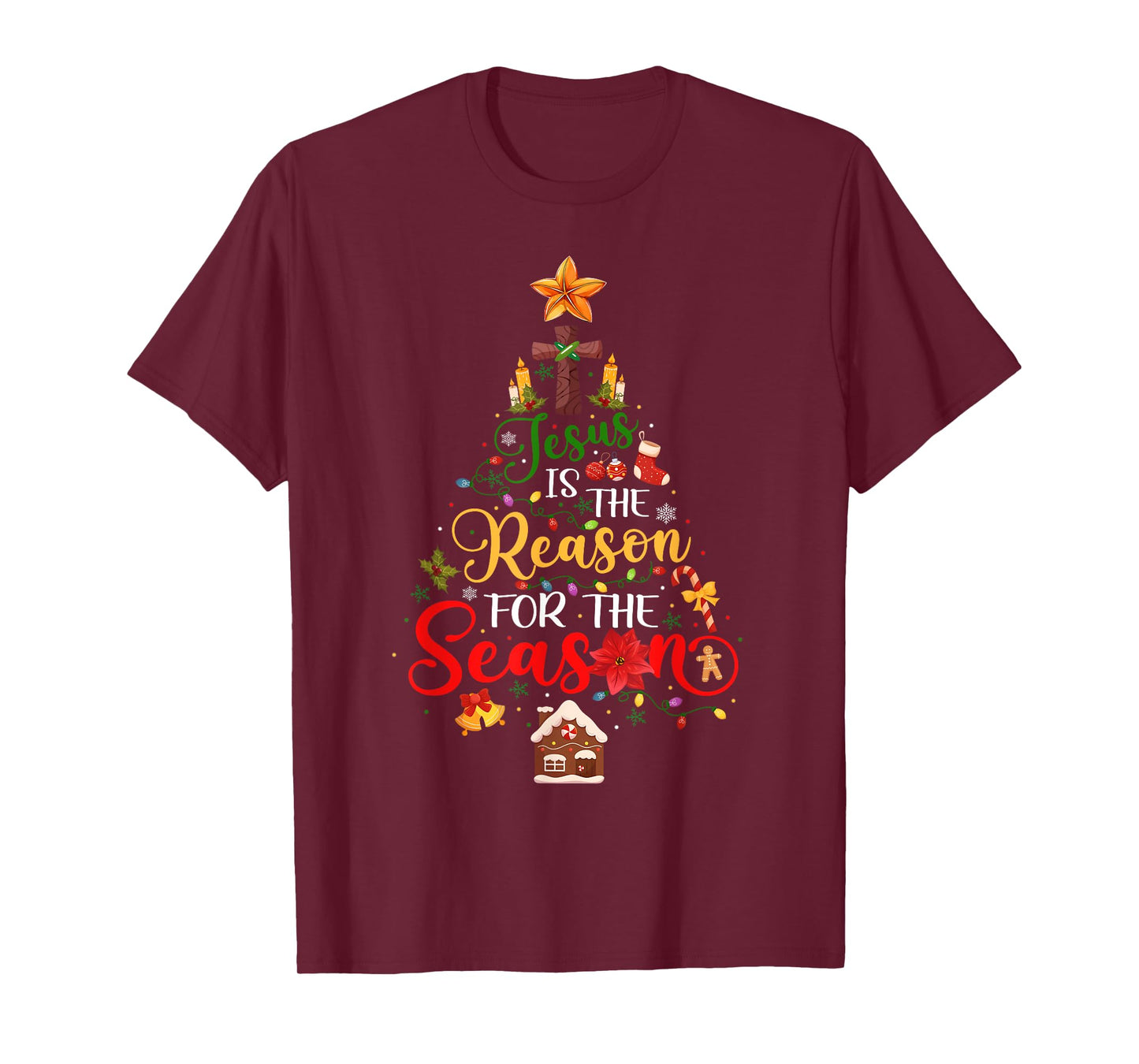Jesus is The Reason for The Season Christian Faith Christmas T-Shirt