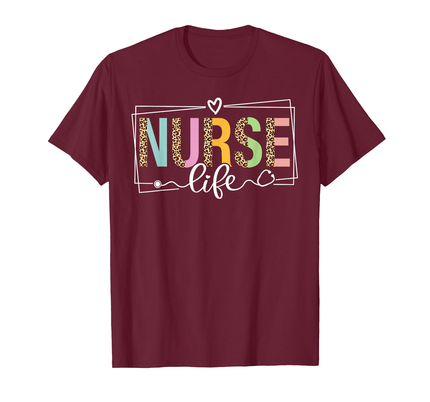 Nurse Life RN LPN CNA Nurse Week Healthcare Leopard Women T-Shirt