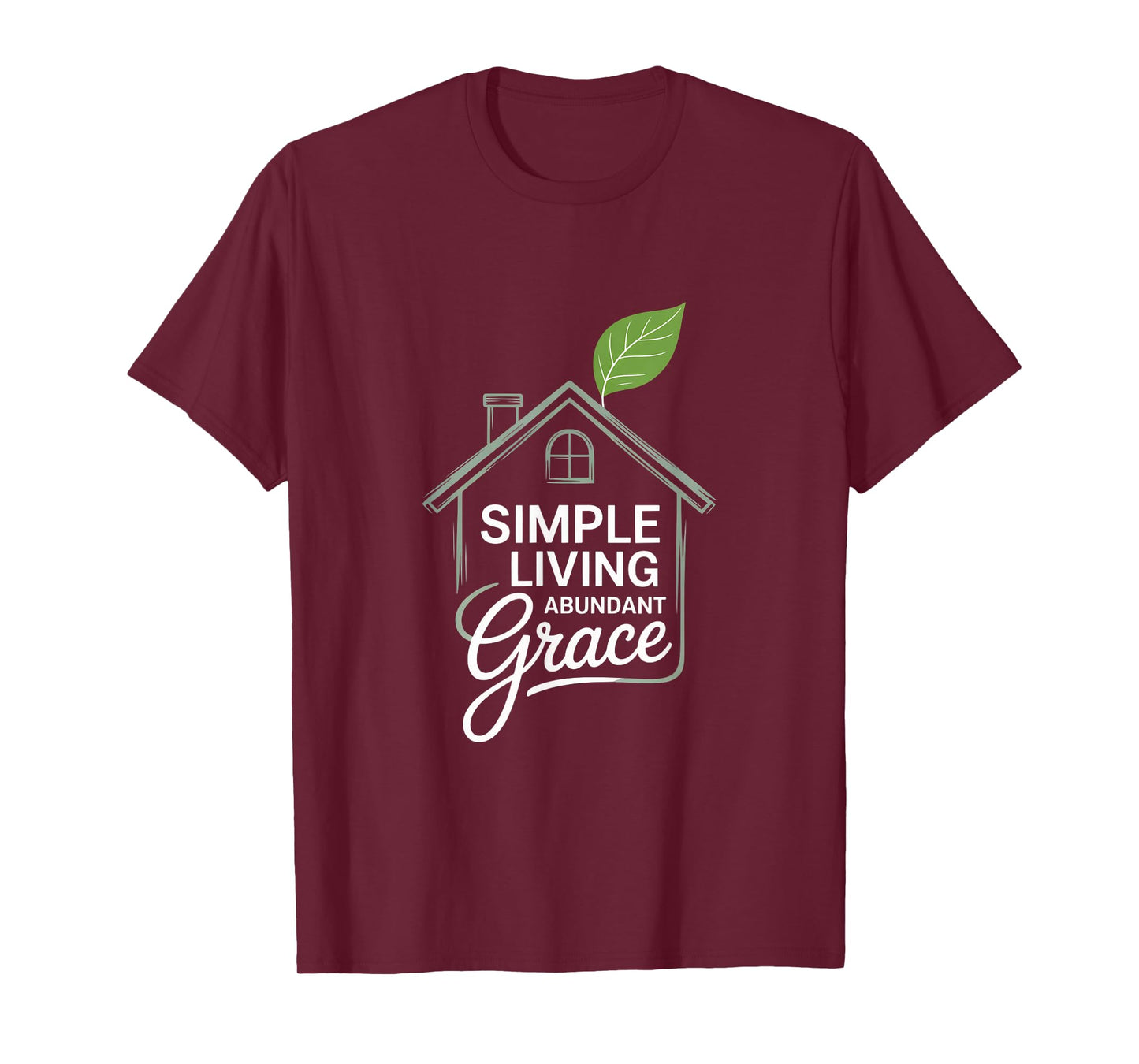 Simple Living Abundant Grace Christian T-Shirt