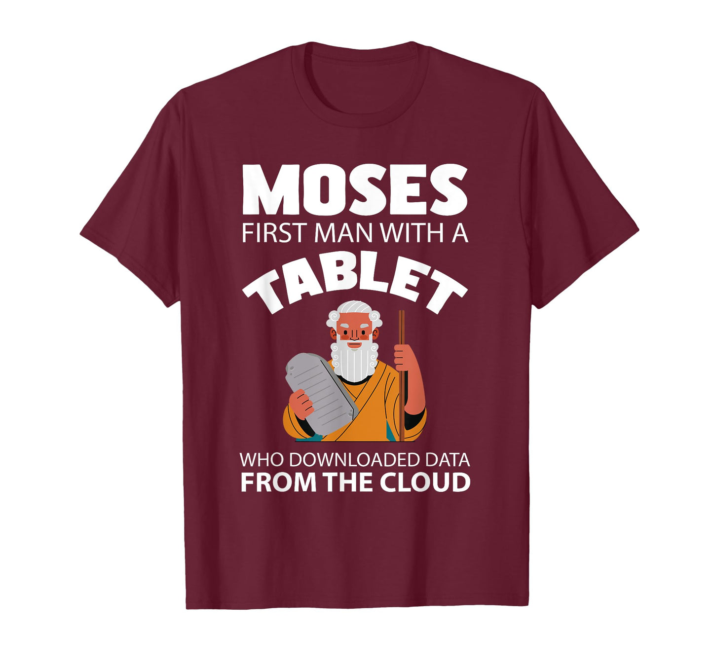 Jewish Passover Moses Tablet Data Cloud T-Shirt