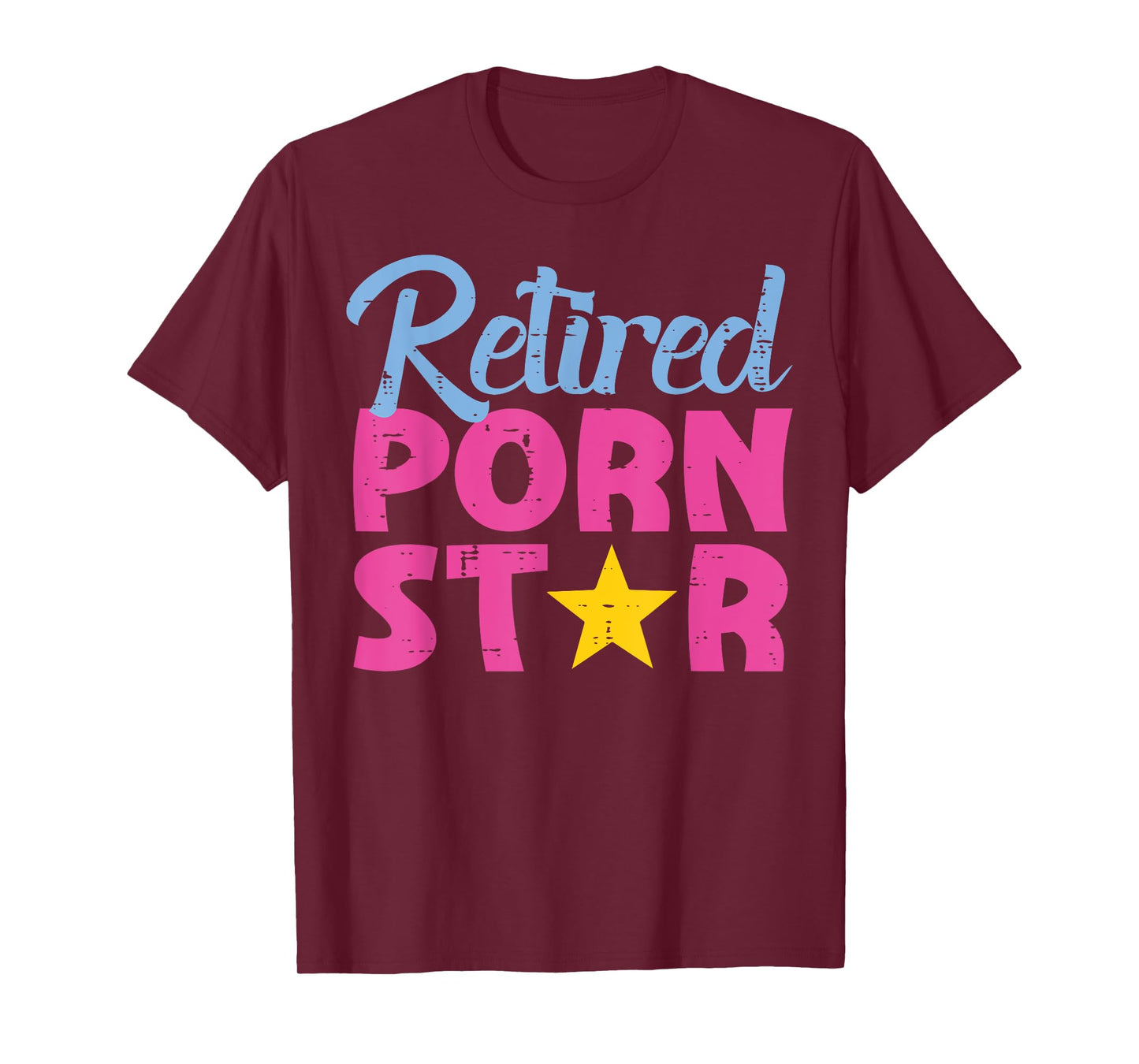 Inappropriate Retired Star Funny Adult Humor Joke Men Women T-Shirt