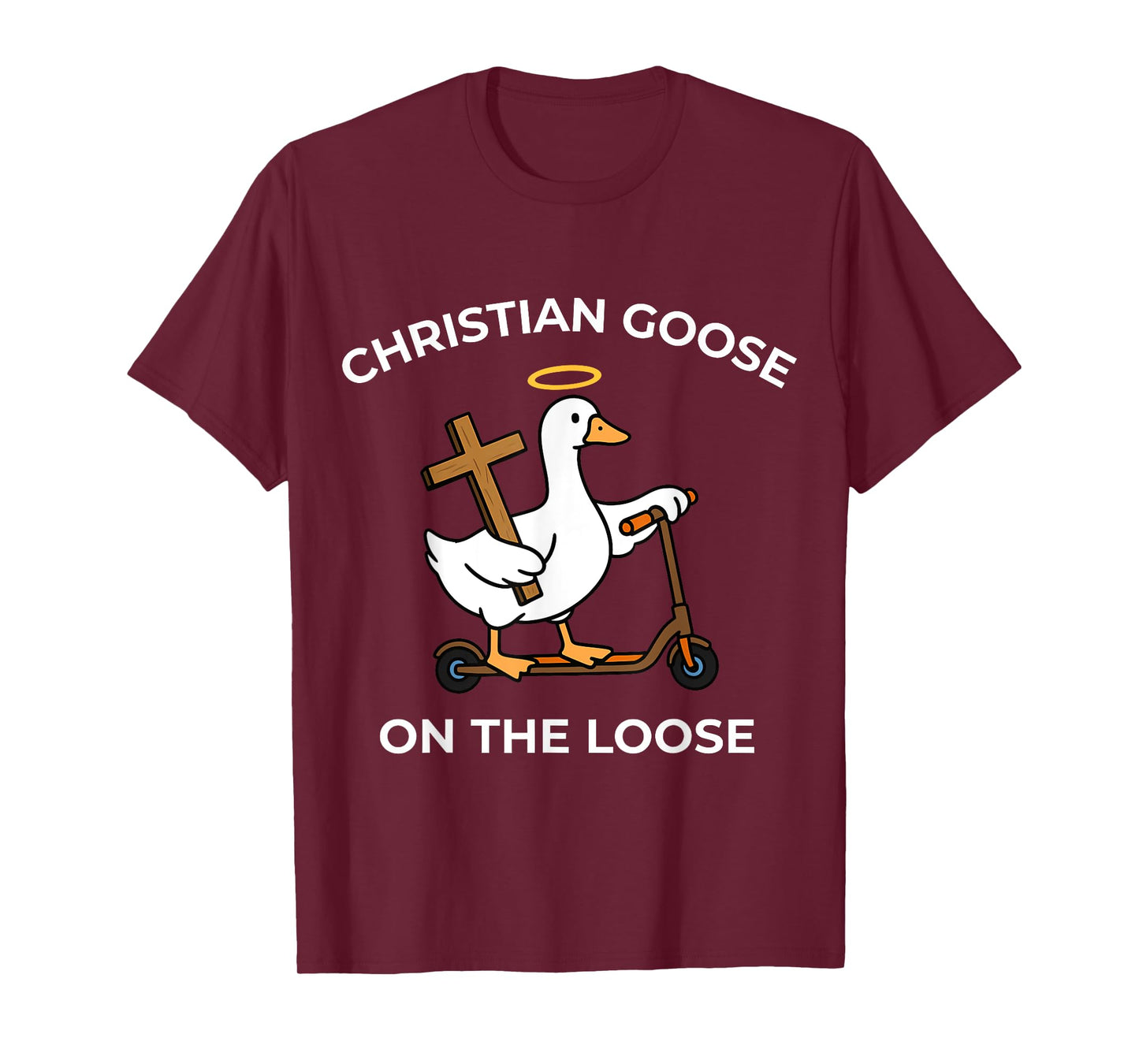 Christian Goose On The Loose Funny Jesus Bible Religious T-Shirt