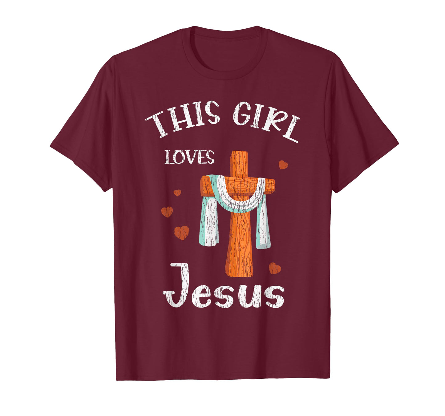 This Girl Love Jesus Teens Kids Women Christian Faith Pajama T-Shirt