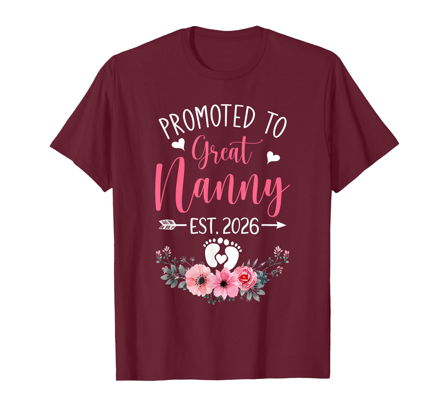 Promoted To Great Nanny Est 2026 Mothers Day T-Shirt
