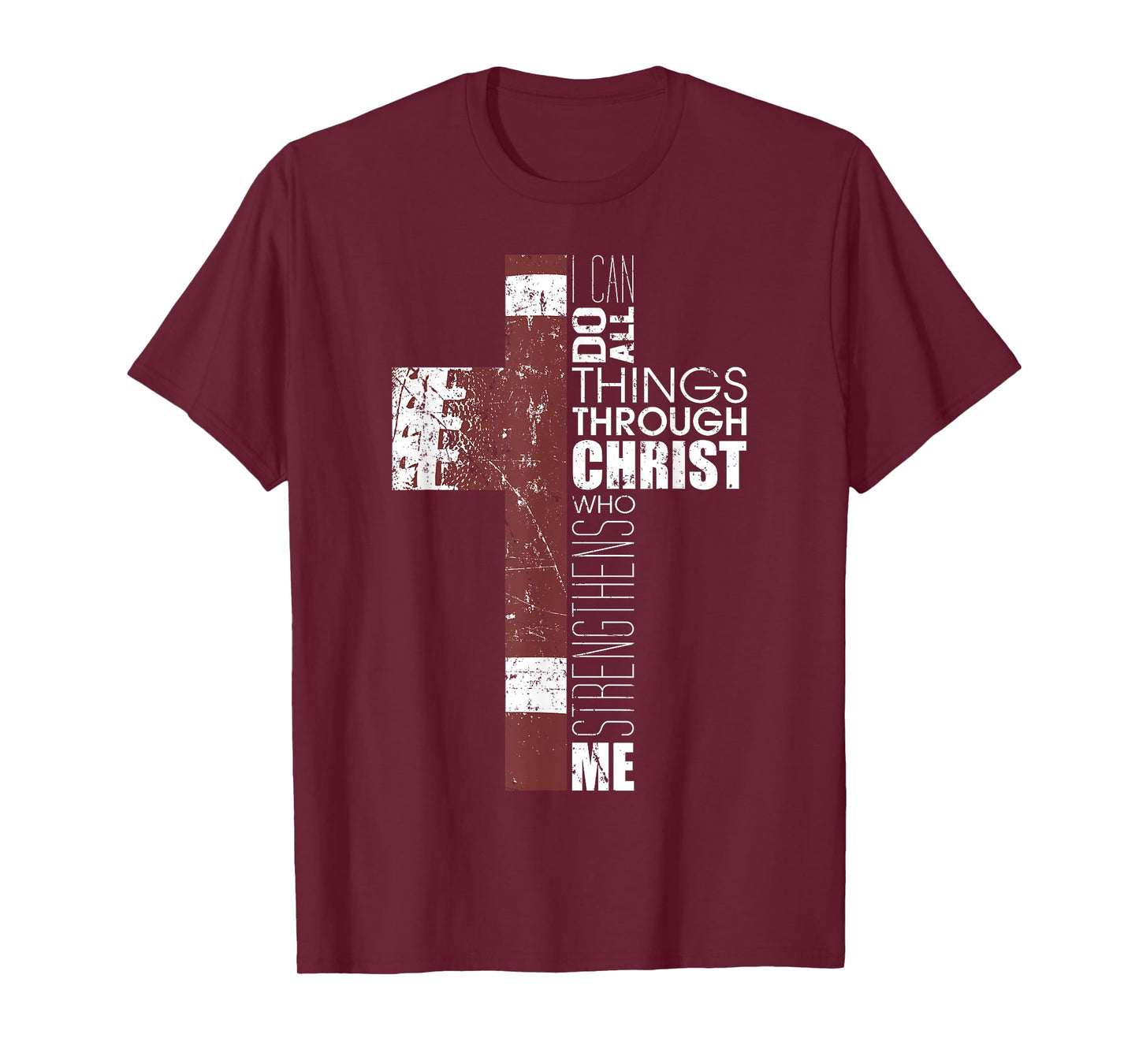 Christian Football Verse I Can Do All Things Through Christ T-Shirt