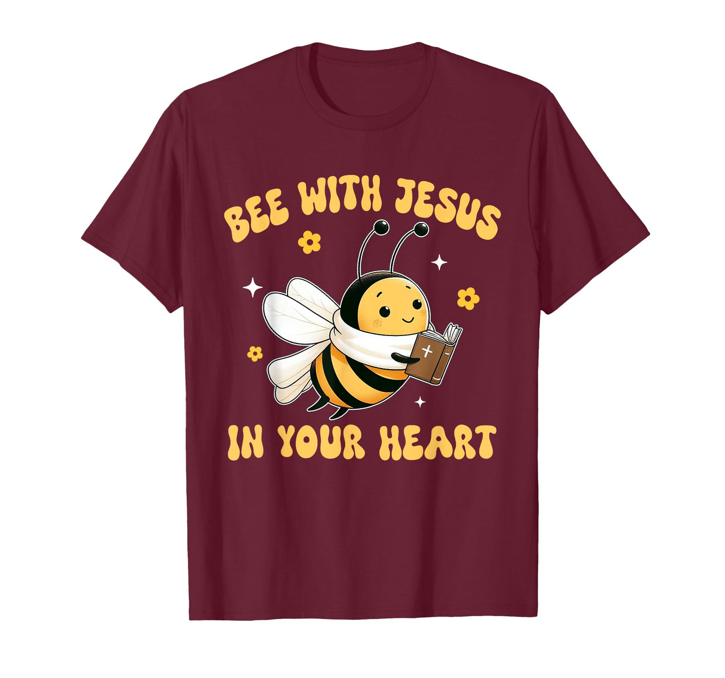 Bees Christian Bee With Jesus in Your Heart Jesus Lover T-Shirt