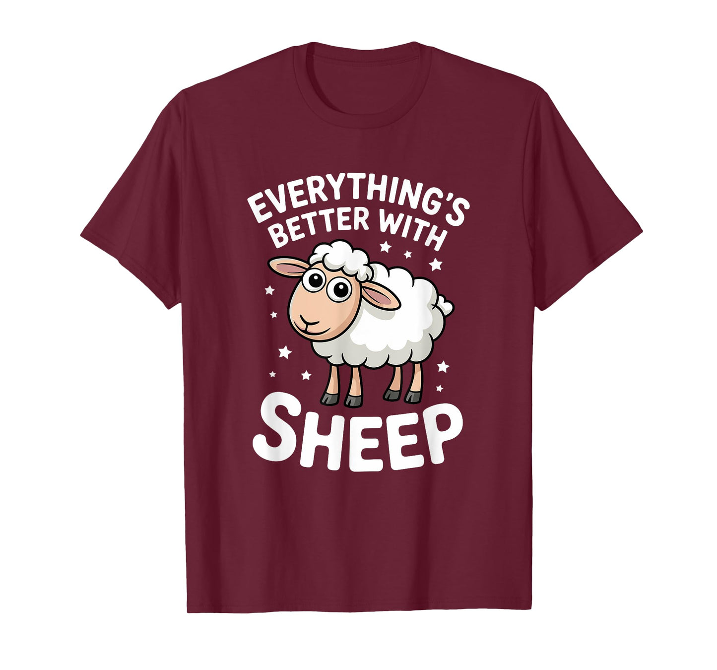 Cute Sheep Lover Adults or Kids Boys Girls Sheep T-Shirt