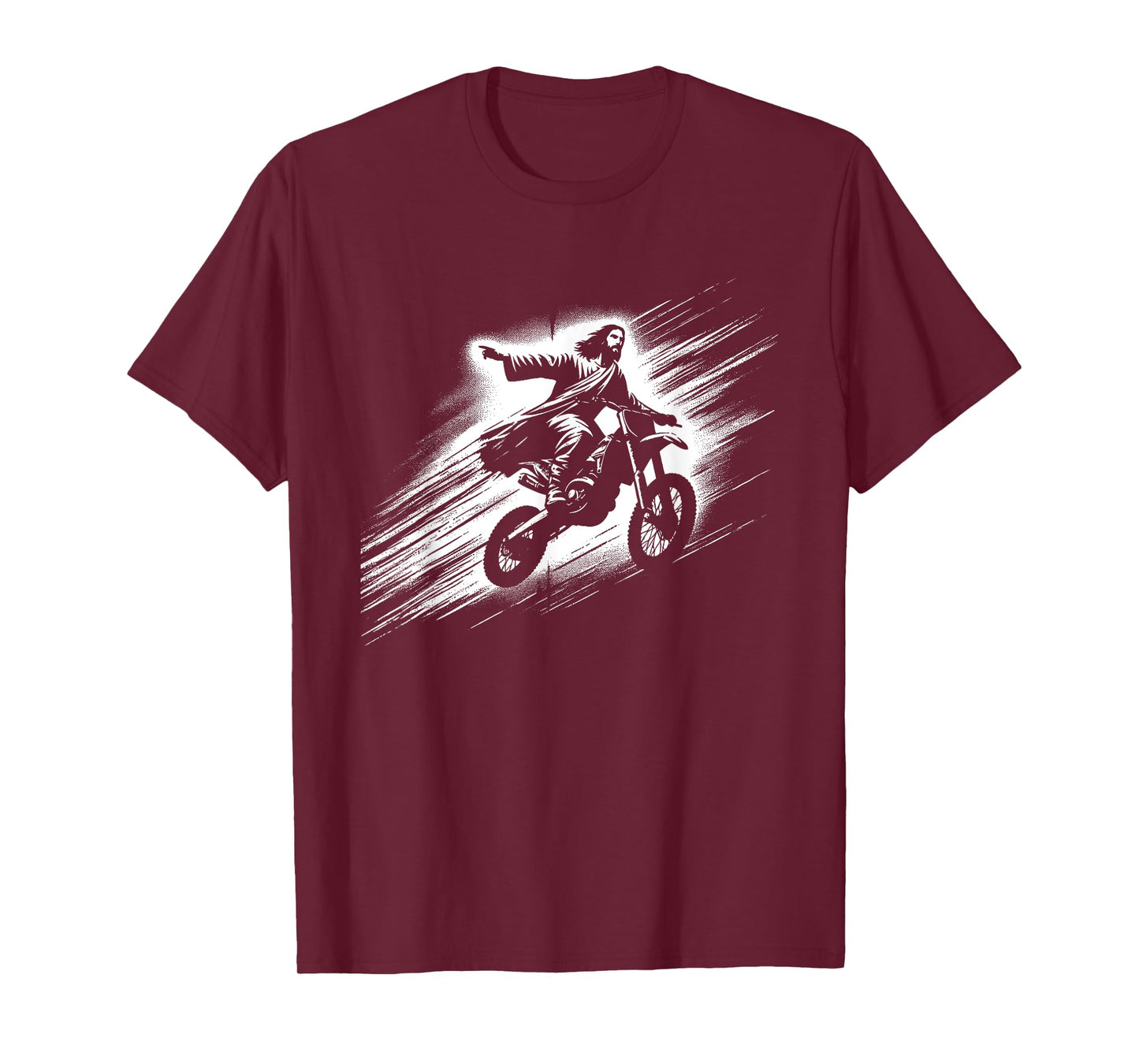 Jesus On Dirt Bike - Funny Christian Motorcycle Lover T-Shirt