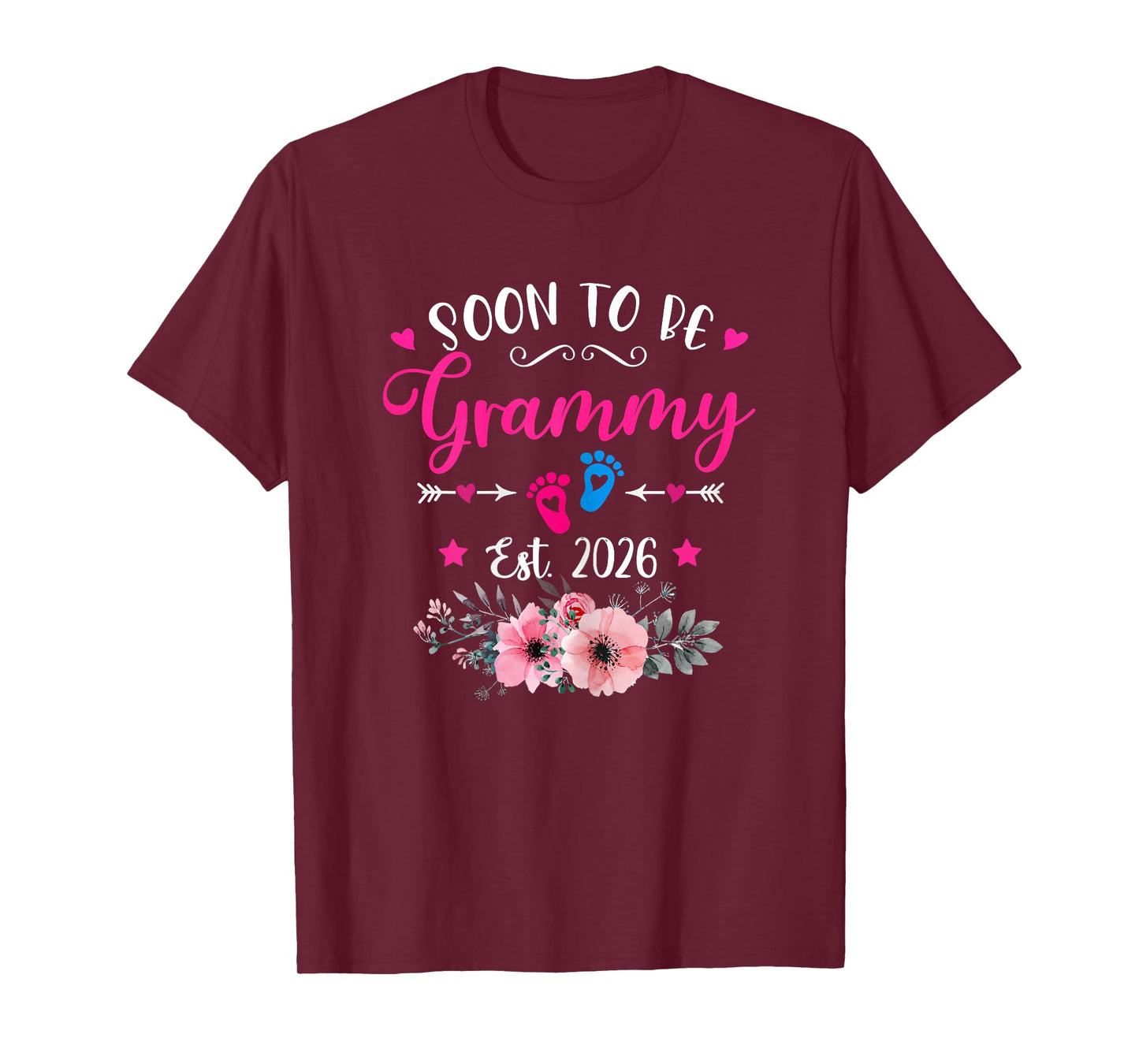 Soon To Be Grammy Est 2026 Promoted To Mother's Day Floral T-Shirt