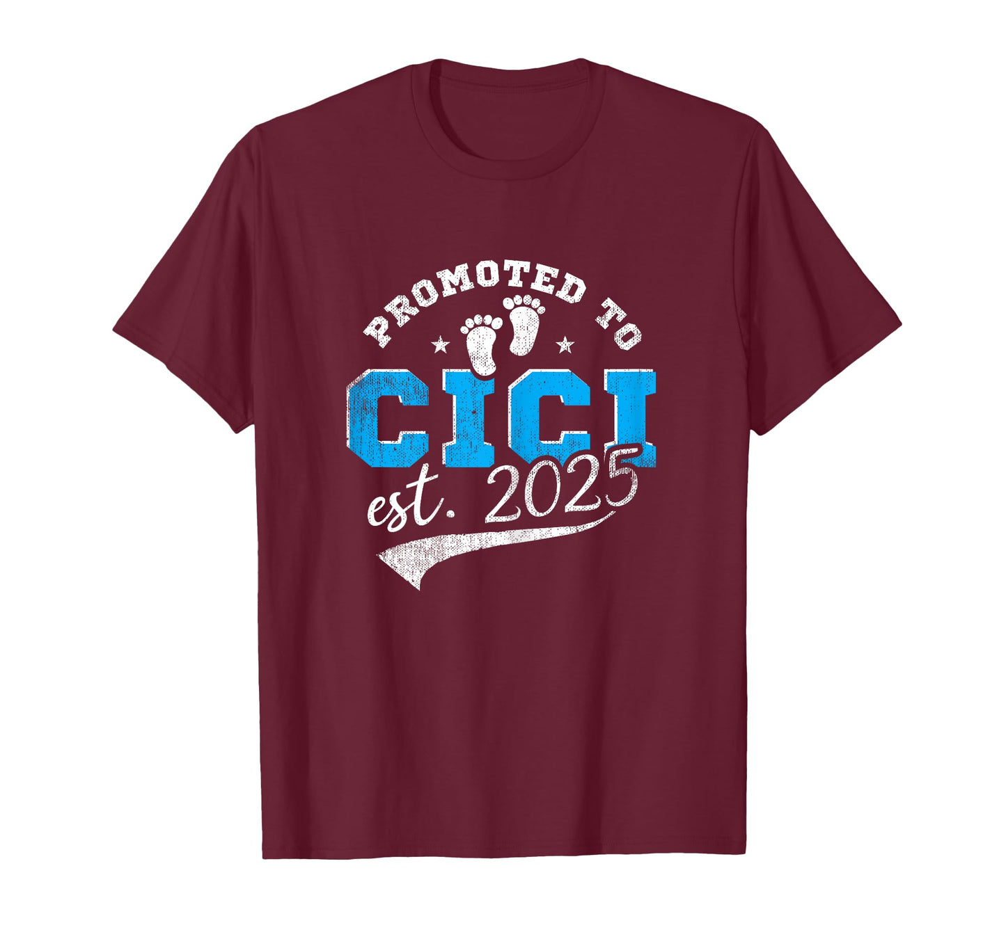 Promoted To Cici Est 2025 Proud New Grandma Vintage T-Shirt