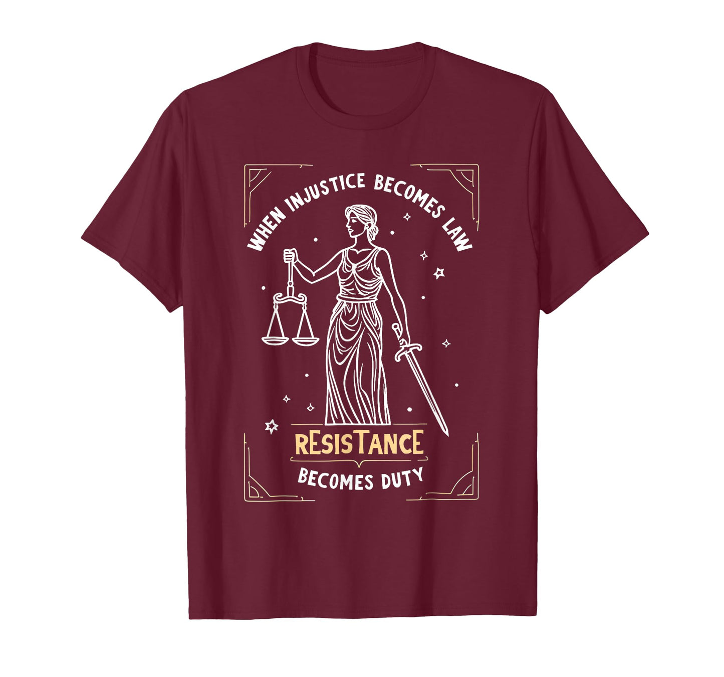 When Injustice Becomes Law Resistance Becomes Duty RBG Quote T-Shirt