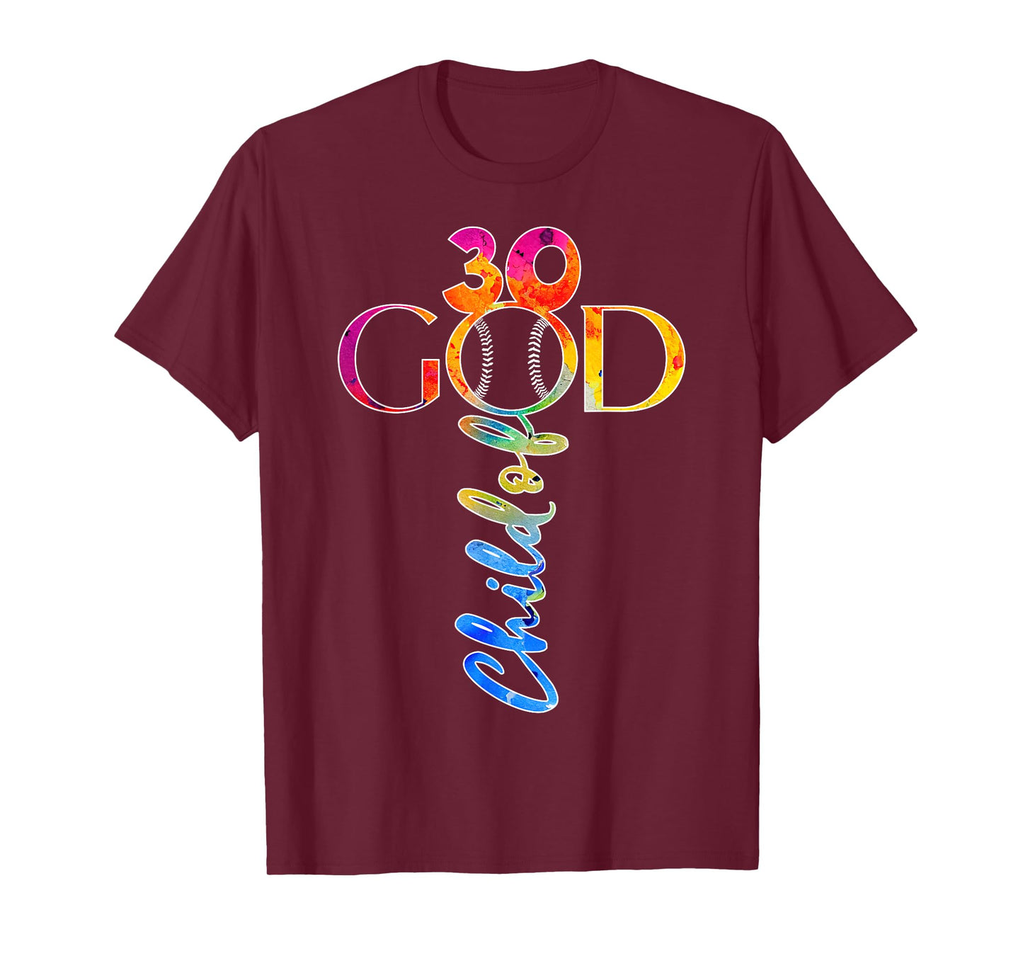 JESUS 30 YEARS CHILD OF GOD BASEBALL 30th BIRTHDAY T-Shirt