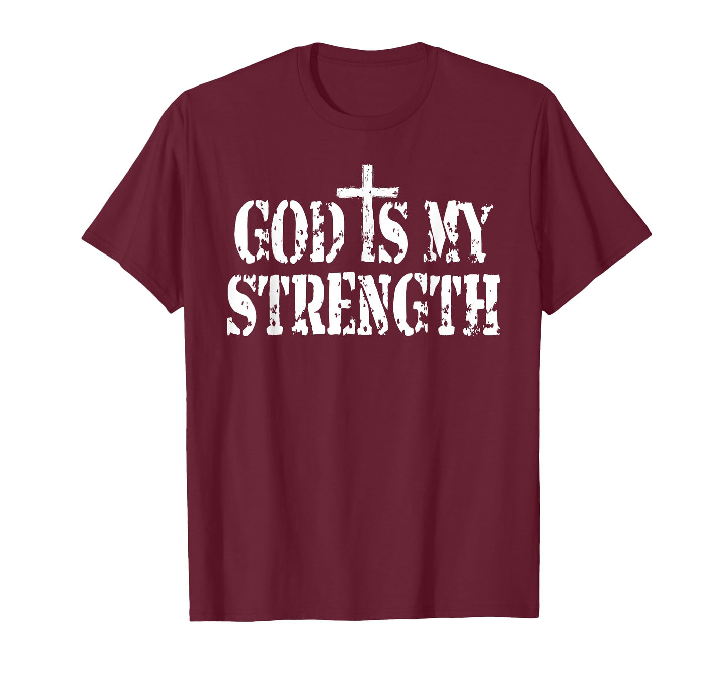 God Is My Strength Gym Christian Gym Religious T-Shirt