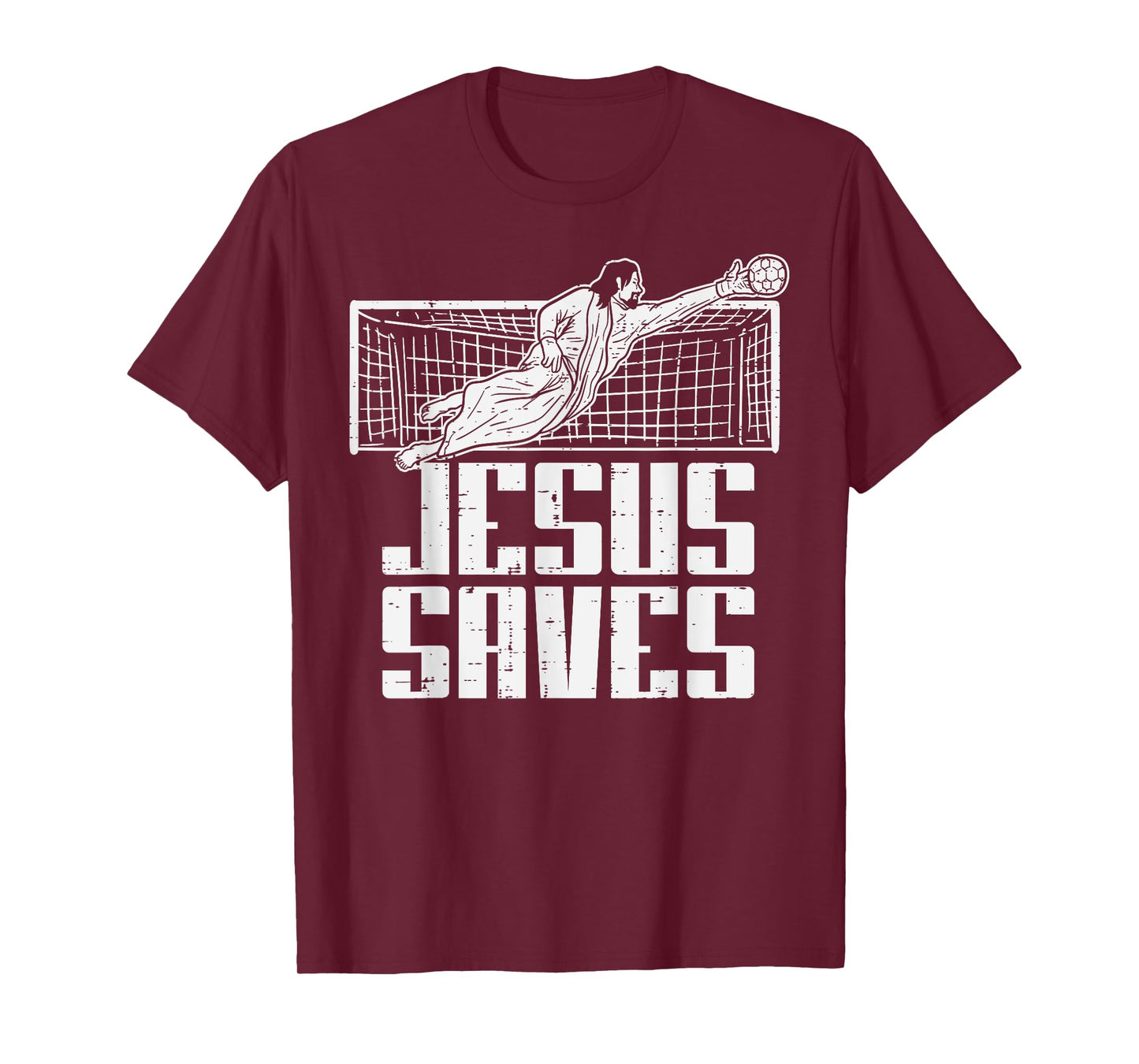 Jesus Saves Soccer Football Christian Goalie Goalkeeper T-Shirt