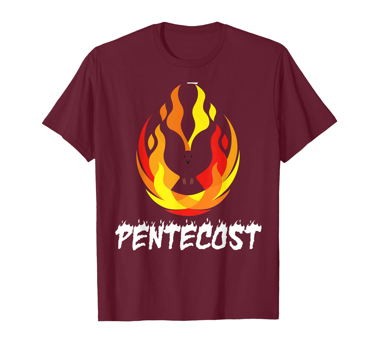 Pentecost Doves Tongues of Fire Flame Acts Holy Spirit T-Shirt
