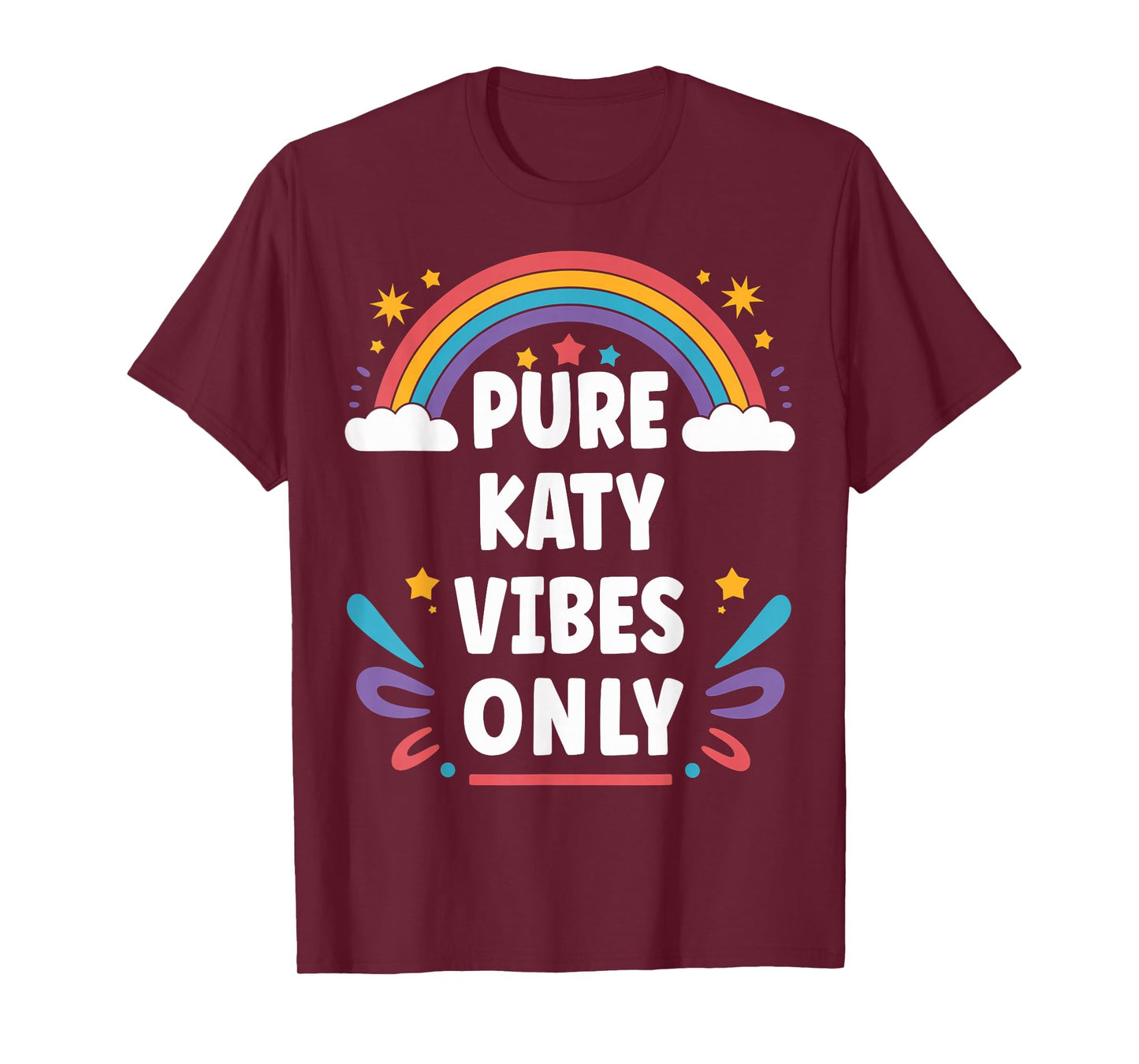 KATY Vibes Only Cute Retro Girls KATY Name T-Shirt