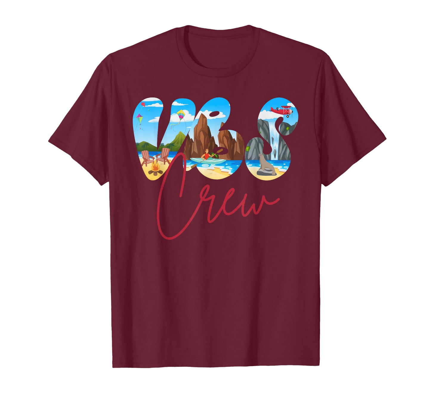 Scuba VBS Crew Breaker Rock Beach VBS 2024 Christian T-Shirt for Men Women Kids