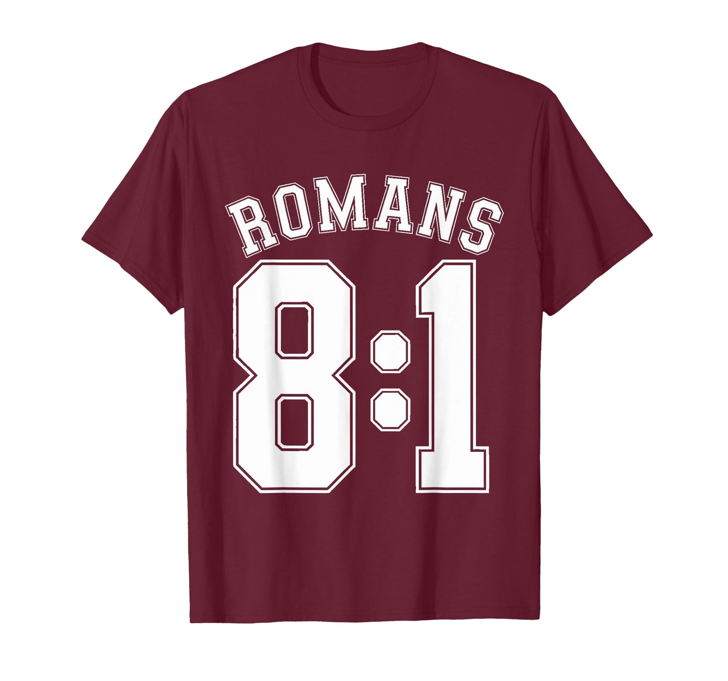 Romans 8:1 Sports Jersey Christian Motivation Apparel T-Shirt