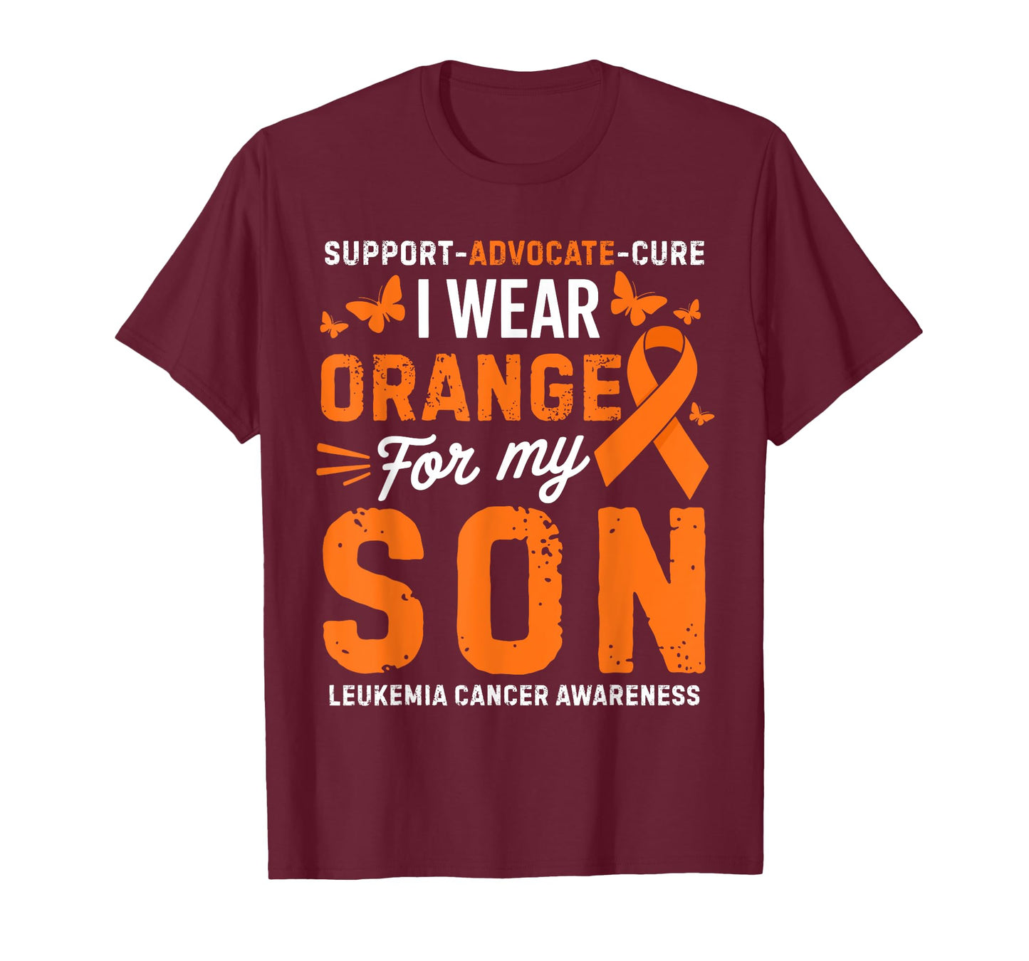 I Wear Orange for Son Leukemia Cancer Awareness T-Shirt