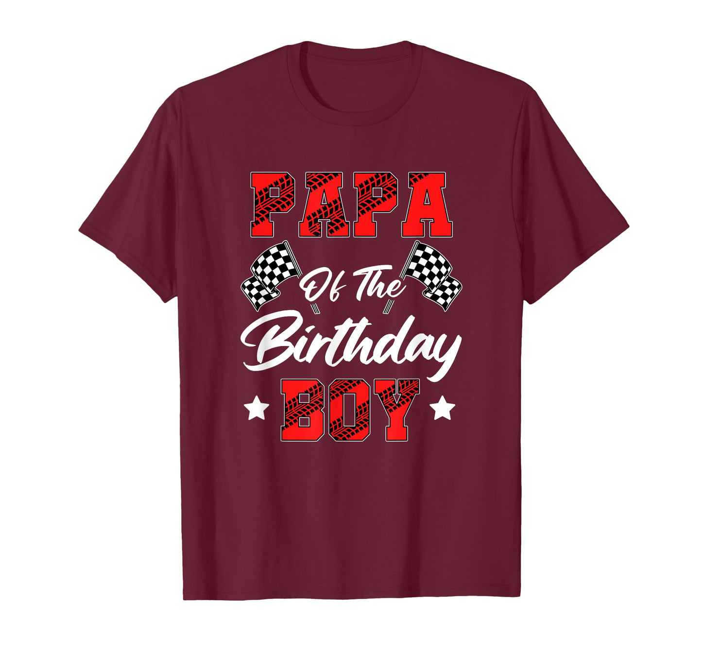 Race Car Papa Of The Birthday Boy Racing Family Pit Crew T-Shirt