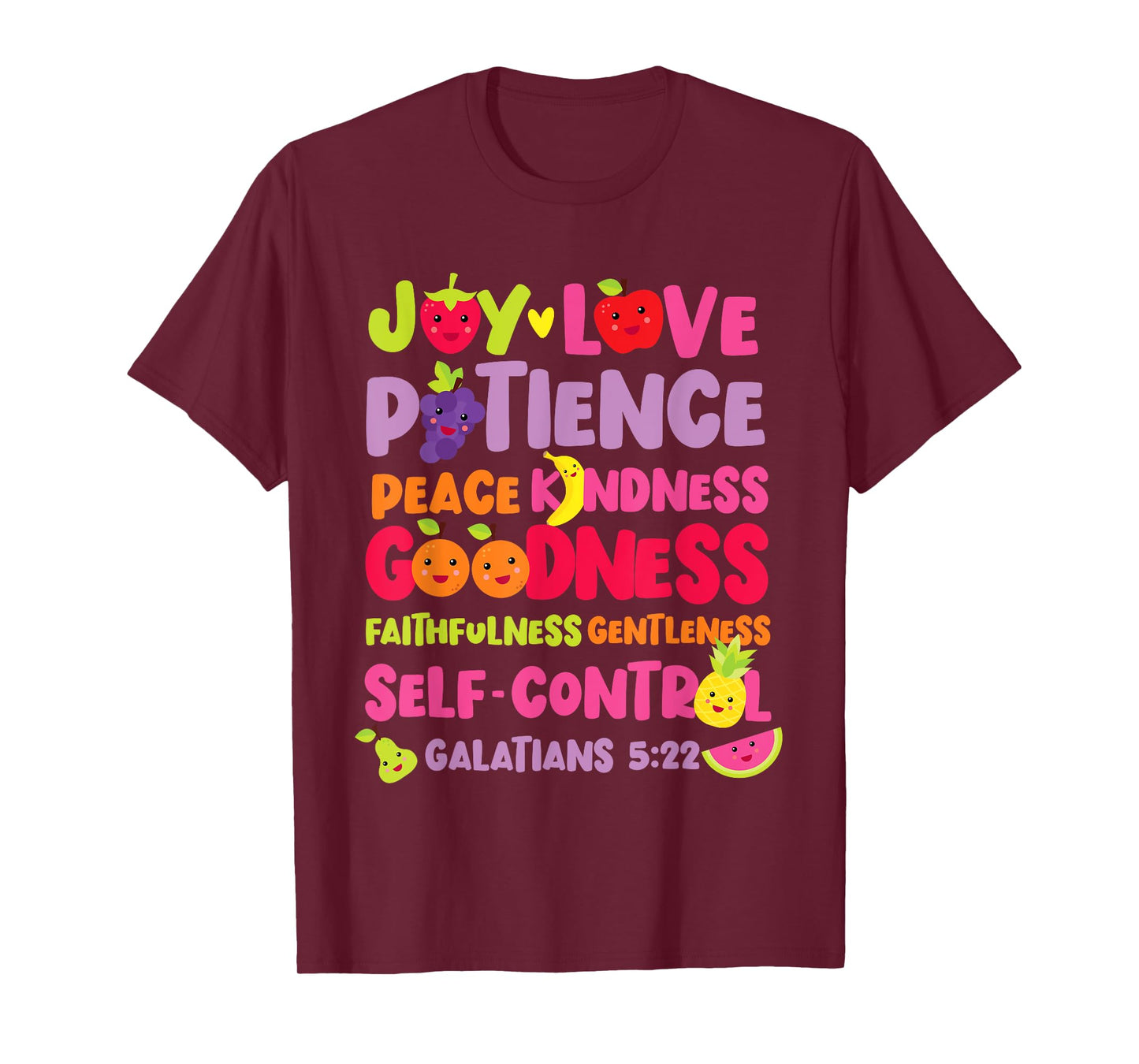 Christian Bible Verse Fruit Of The Spirit Galatians 5:22 T-Shirt