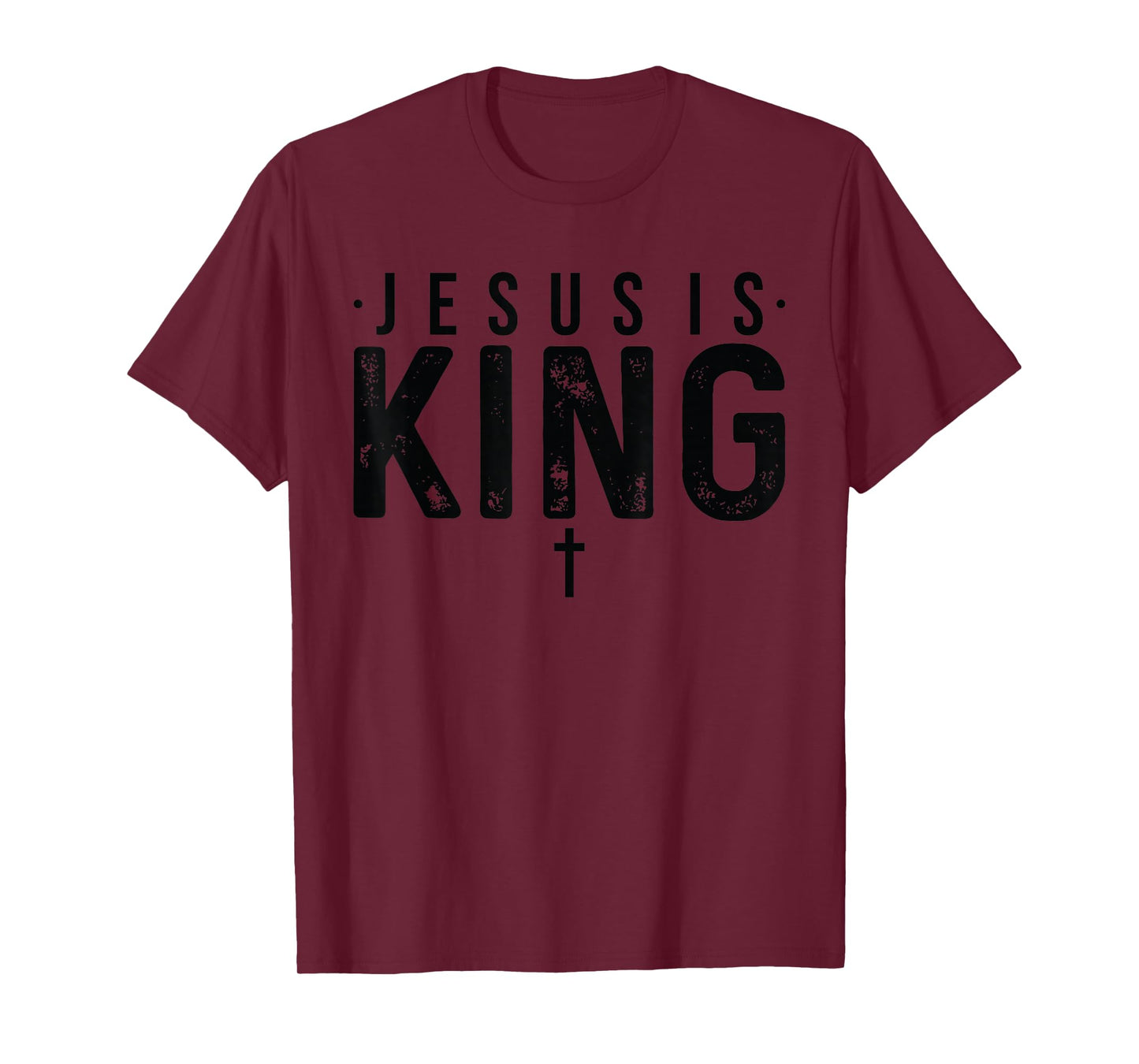 Retro Jesus is King Christian - Religious Gospel Faith Cross T-Shirt
