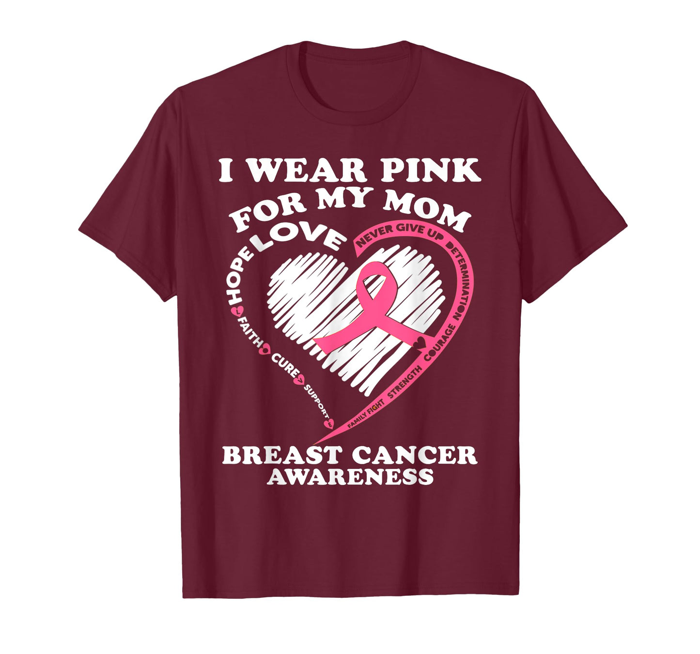 I Wear Pink for My Mom Breast Cancer Awareness Month T-Shirt