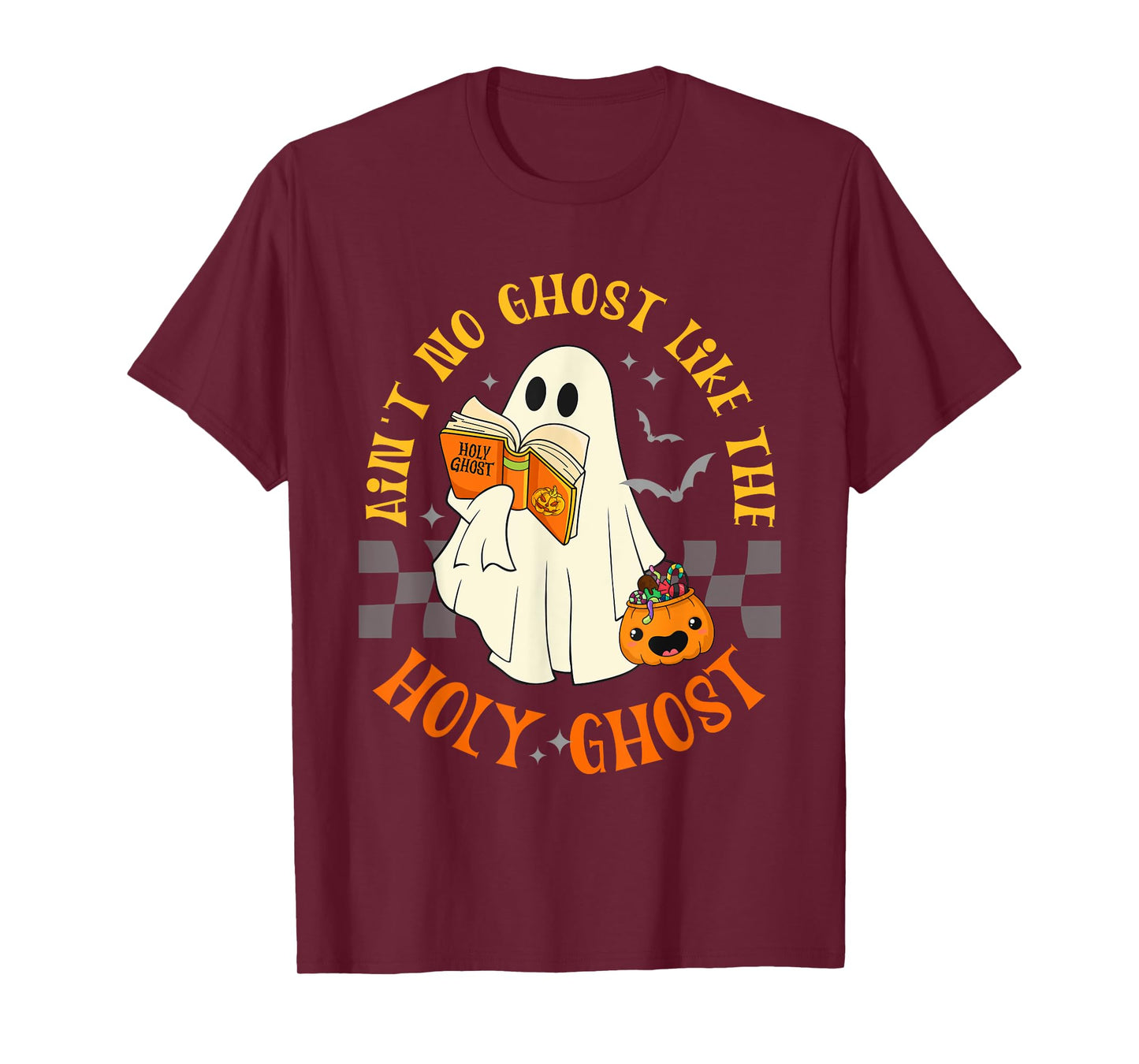 Retro Ain't No Ghost Like The Holy Ghost Halloween Christian T-Shirt