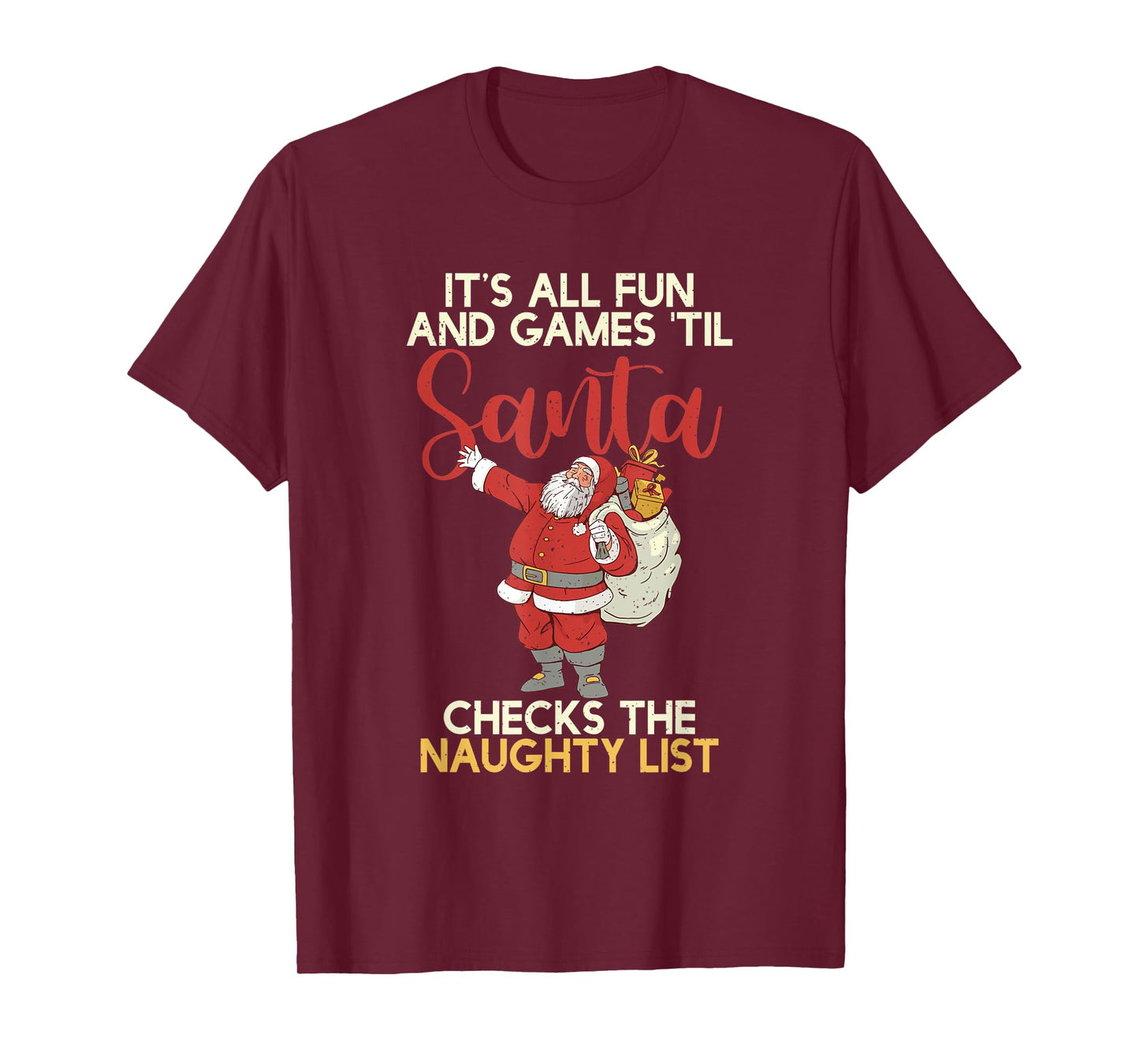 Christmas Distressed Retro Funny Santa T-Shirt