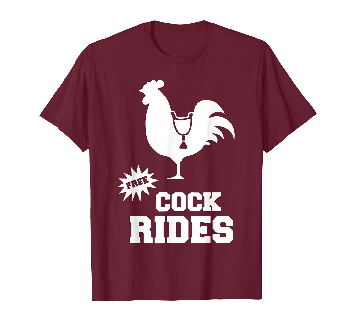 Free Cock Ride Adult Humor Sexy Swinger Funny Cock Roaster T-Shirt