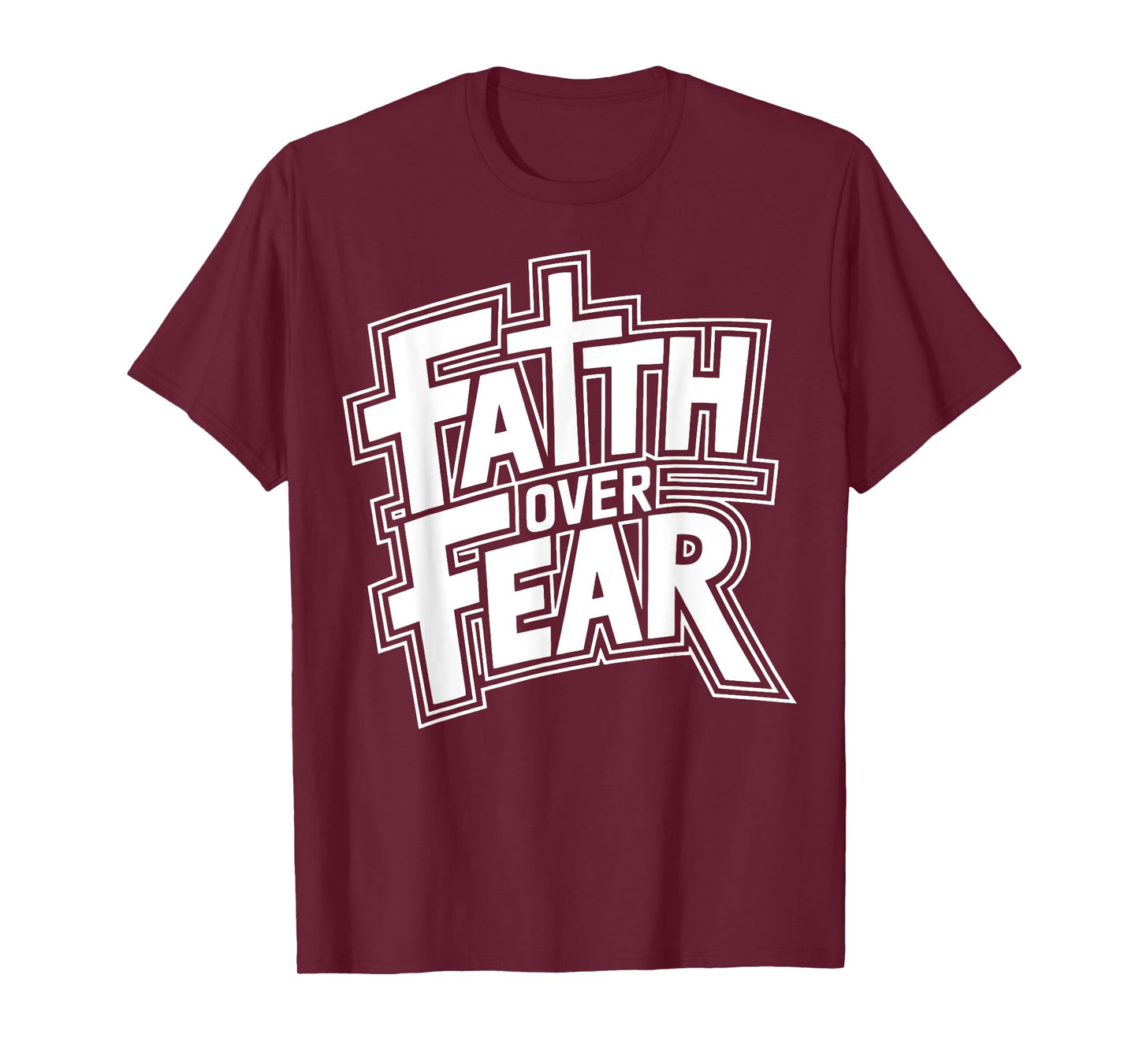 Retro Faith Over Fear Christian Religious tee T-Shirt