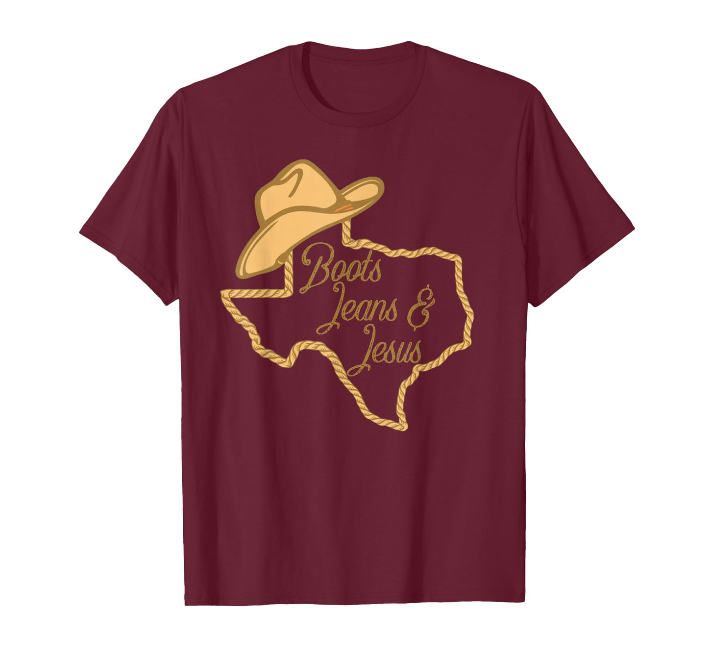 Cute Boots Jeans And Jesus Texas Cowgirl Christian Western T-Shirt
