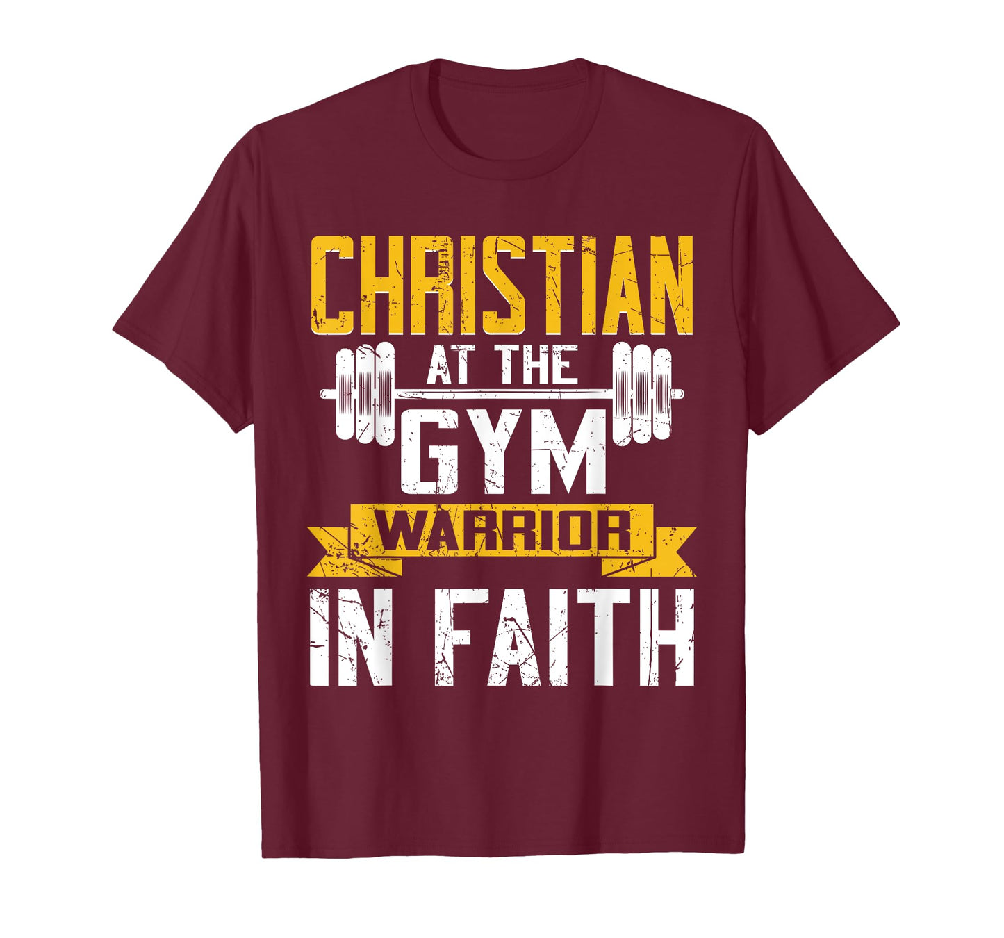 Gym Christian Tee For Men Women Jesus Christian At The Gym Workout Weightlifting Fitness T-Shirt