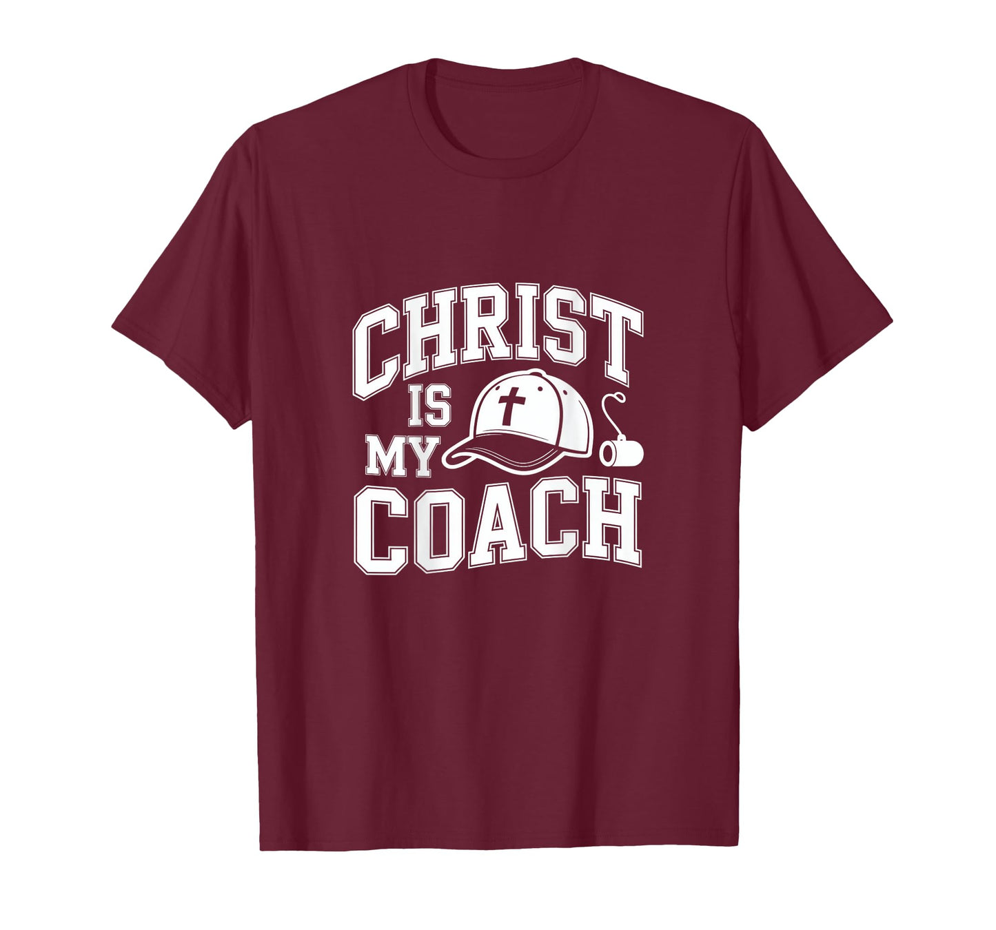 Christ is My Coach Baseball Christian Apparel T-Shirt