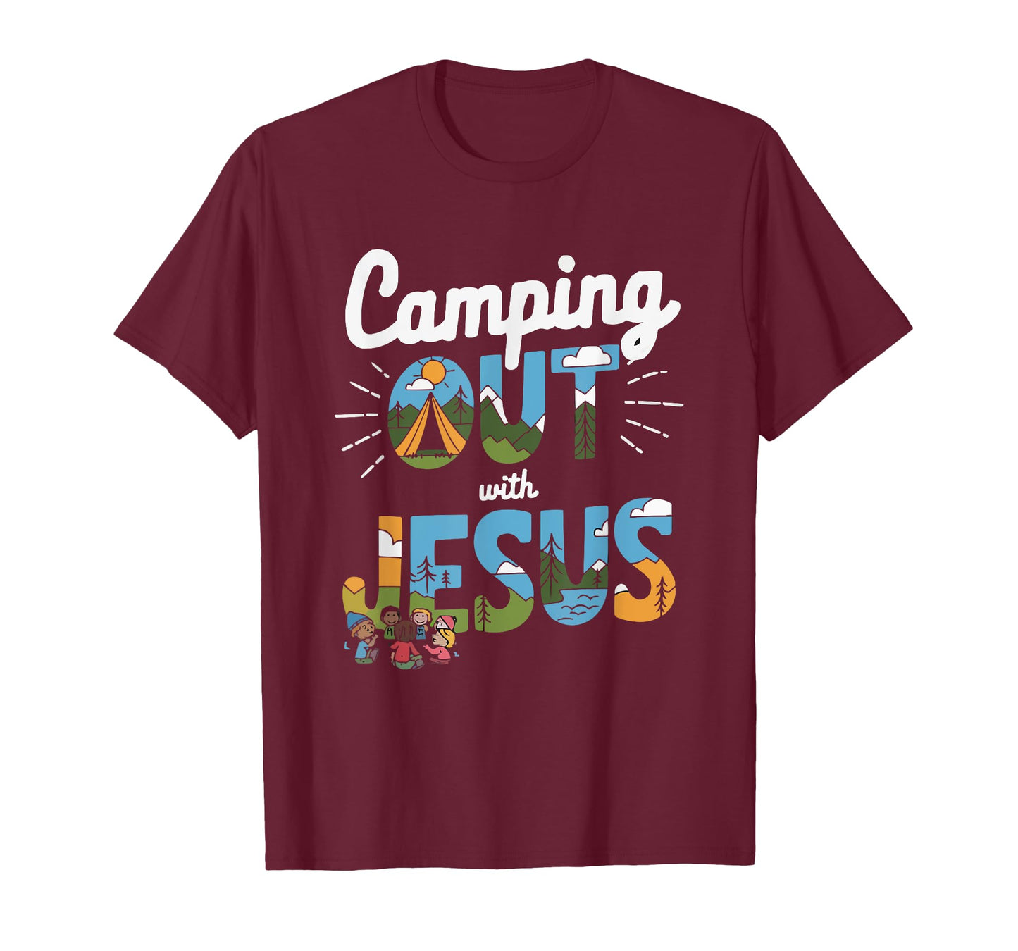 Camping Jesus Christ Religion Christian Camper Christianity T-Shirt