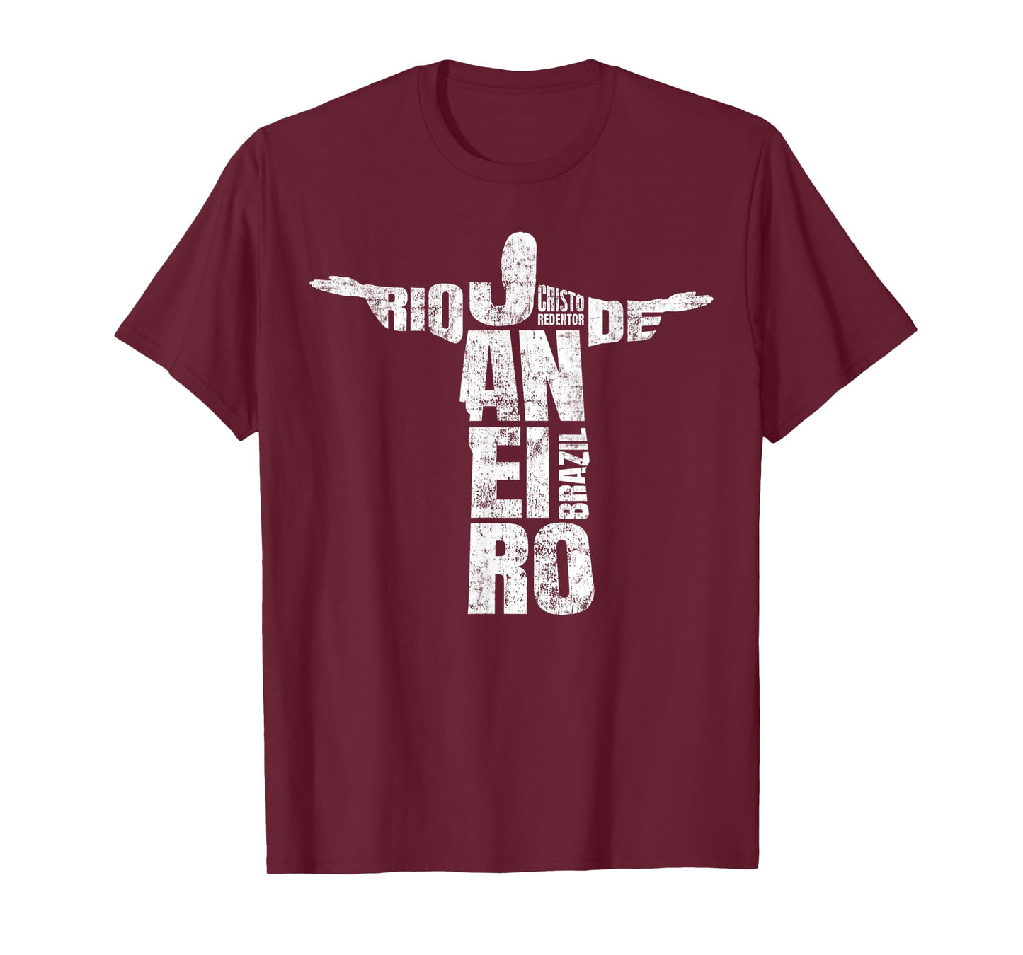Vintage Rio Cristo Redentor Brazil Souvenir Christ Brazilian T-Shirt
