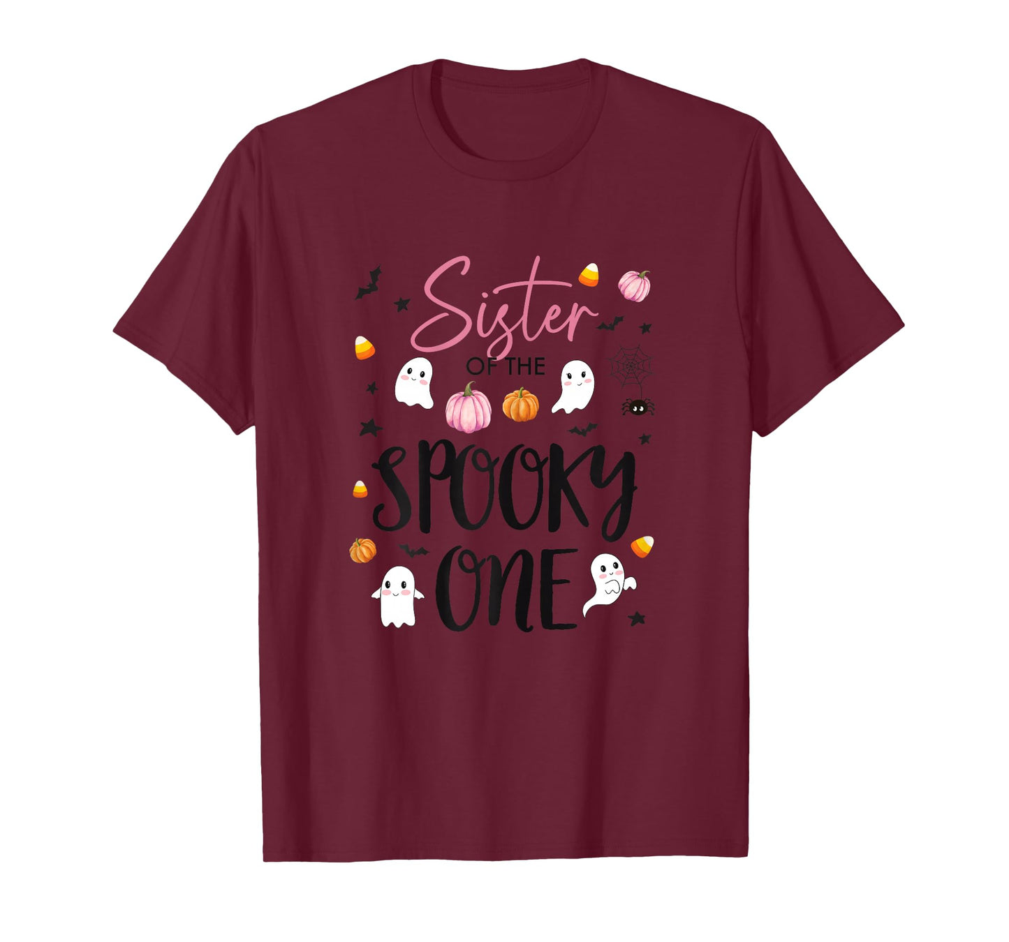 Sister of Spooky One Girl 1st Birthday Pink Halloween Cute T-Shirt