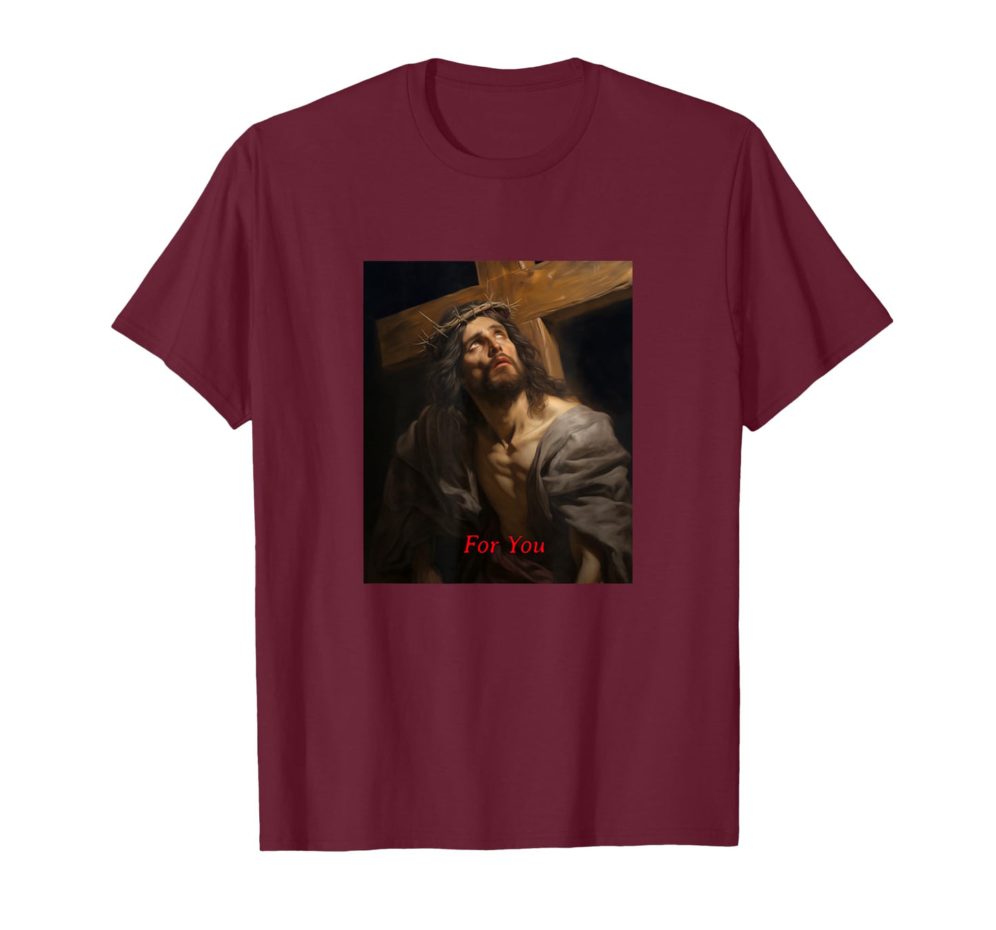Jesus Crown for You Cross Faith Face of Jesus T-Shirt